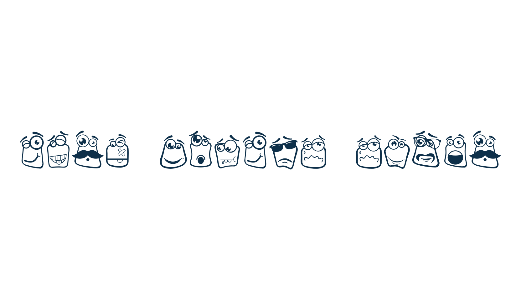 Alin Square Emoji, fancy decorative font preview