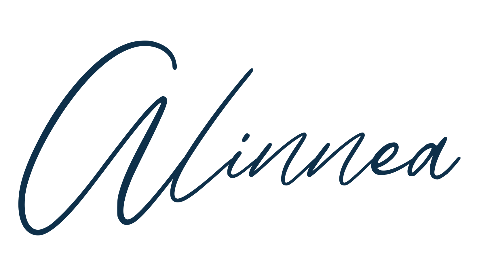 Alinnea, script handwritten fancy decorative calligraphy font preview