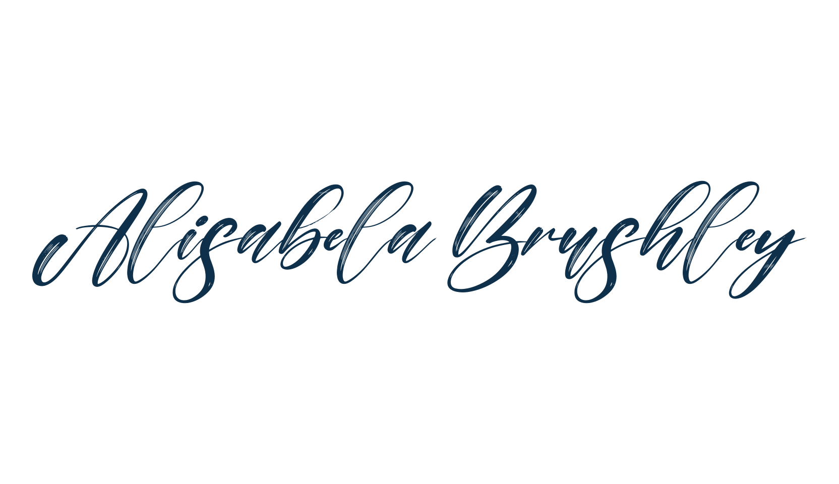 Alisabela Brushley, brush font preview