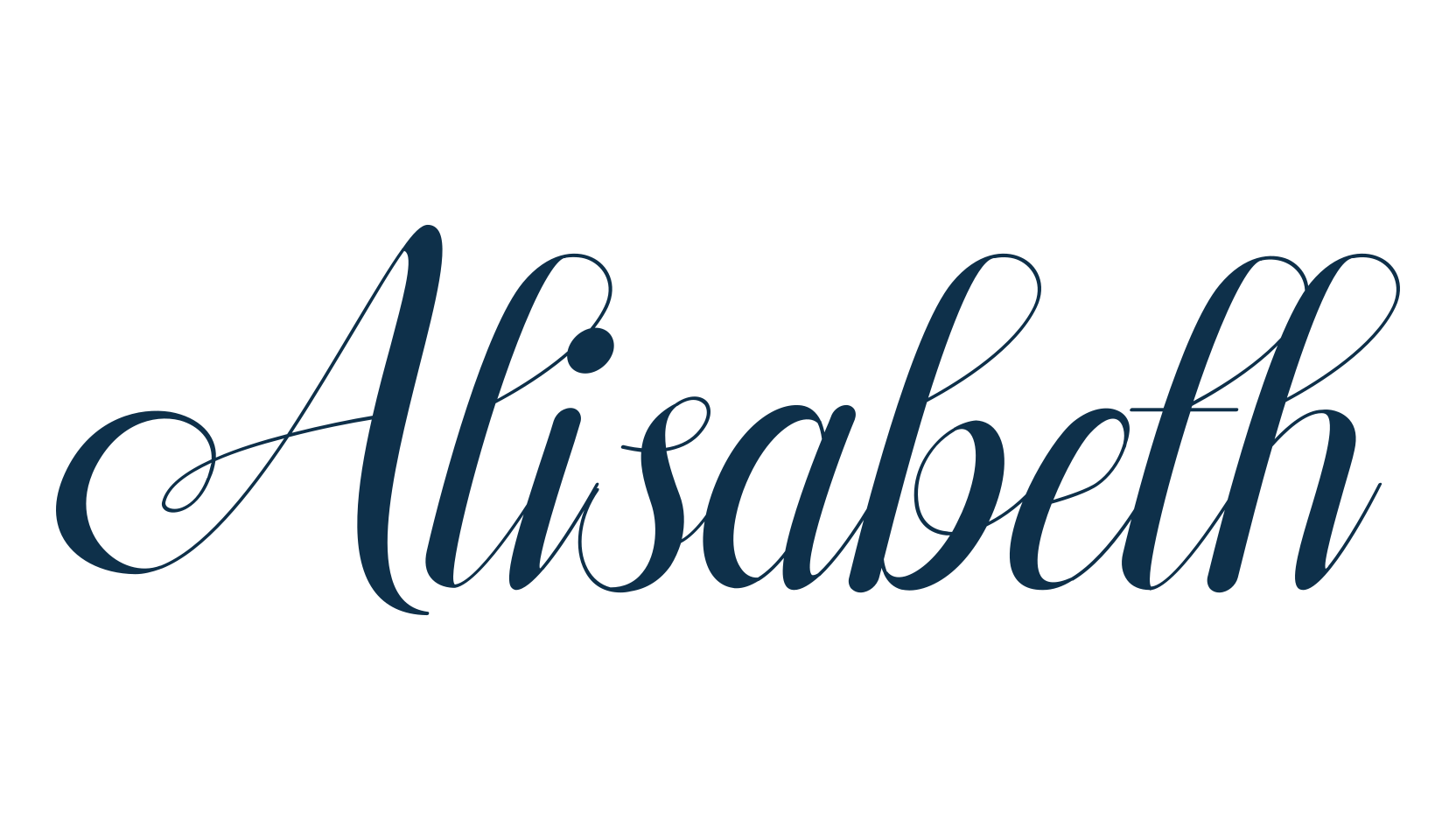 Alisabeth, calligraphy font preview