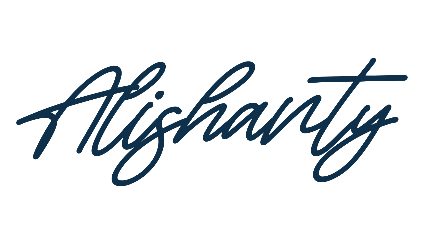 Alishanty, script handwritten fancy decorative calligraphy font preview