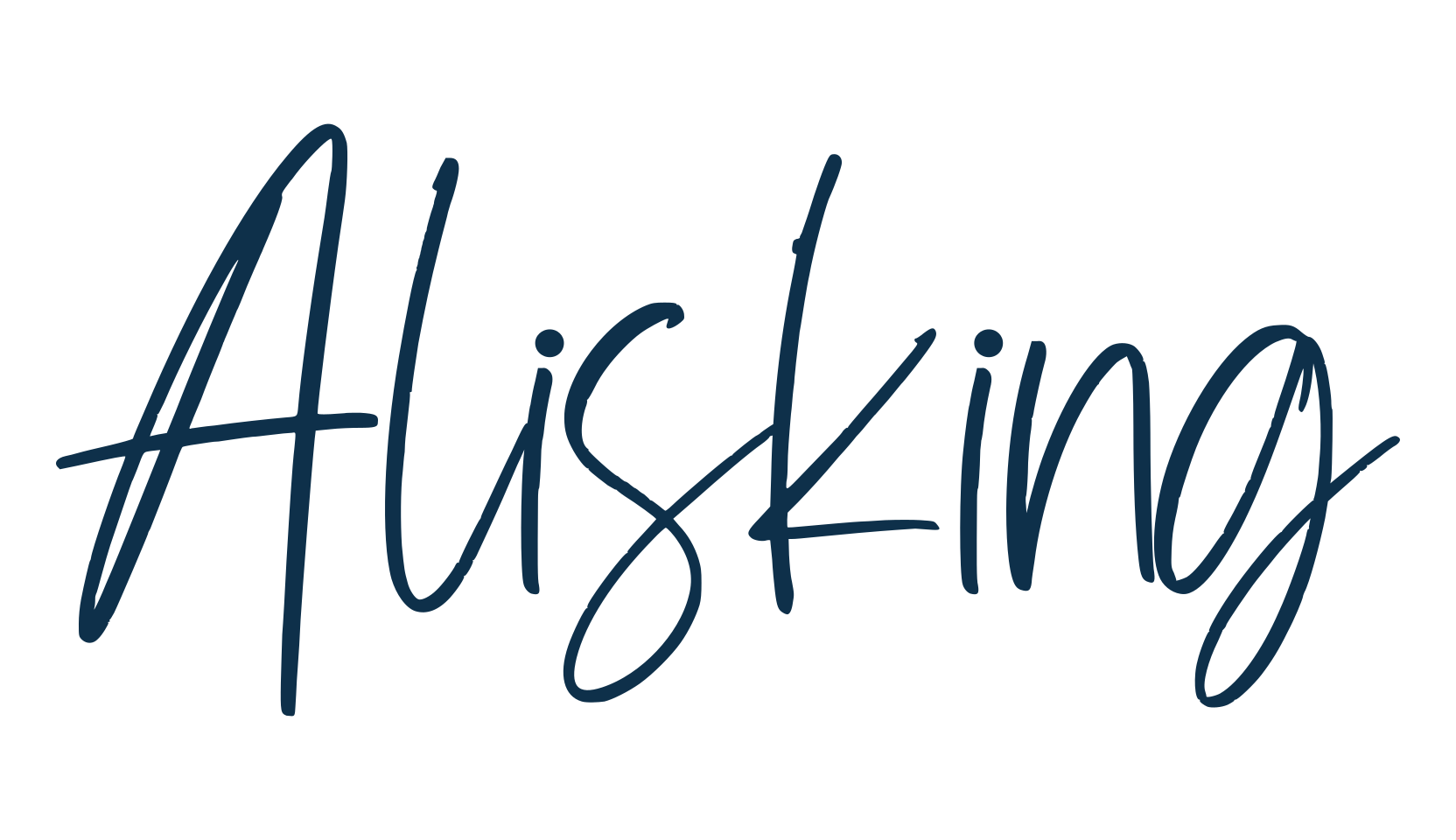 Alisking, handwriting font preview