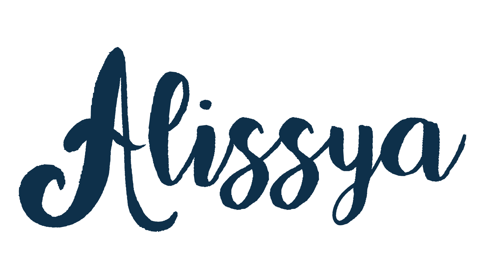 Alissya, brush font preview