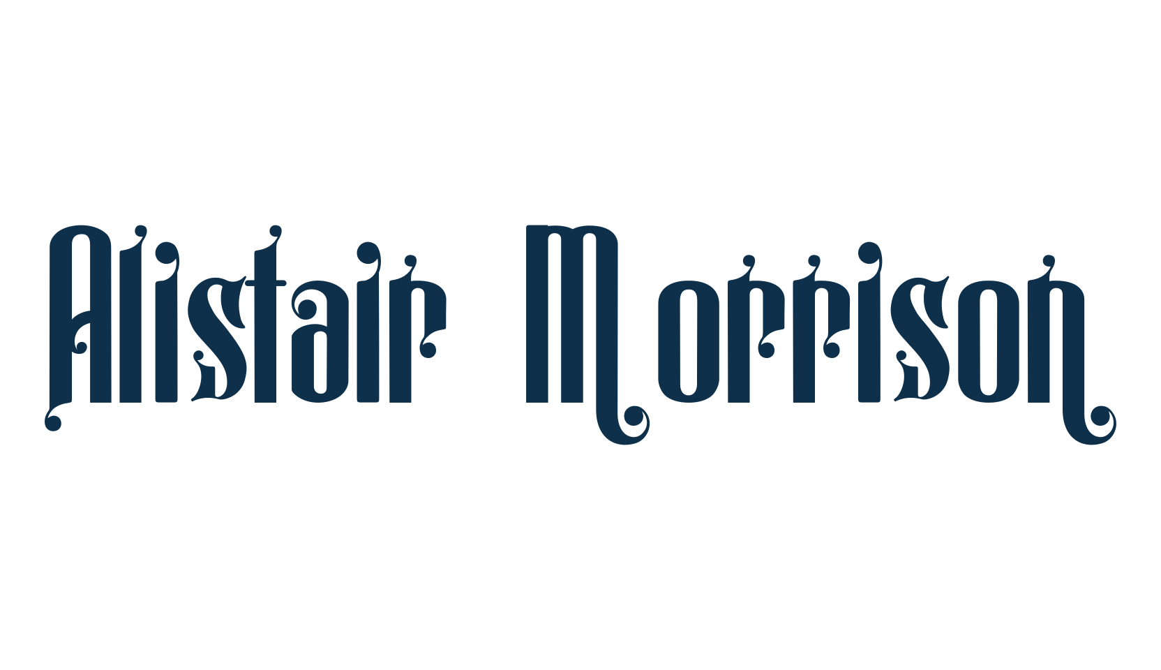 Alistair Morrison, fancy various foreign look font preview