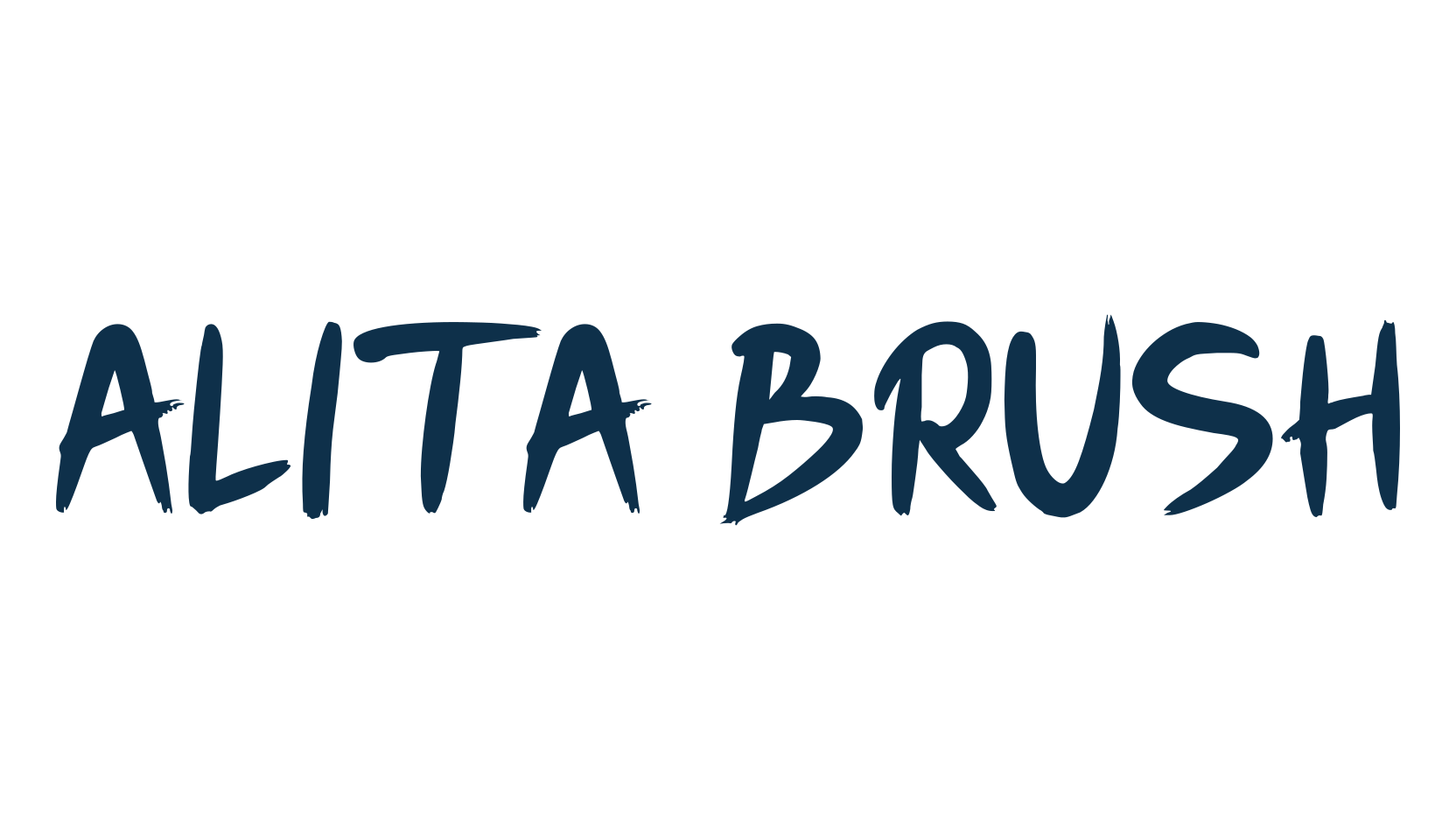 Alita Brush, script brush fancy decorative calligraphy font preview