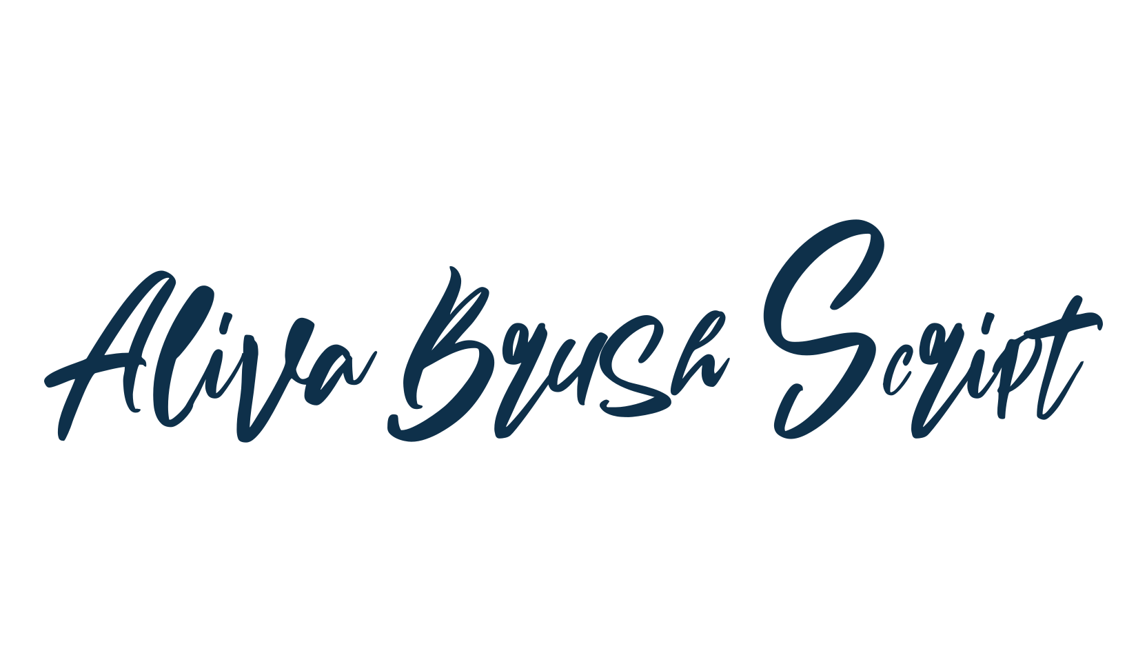 Aliva Brush Script, brush font preview