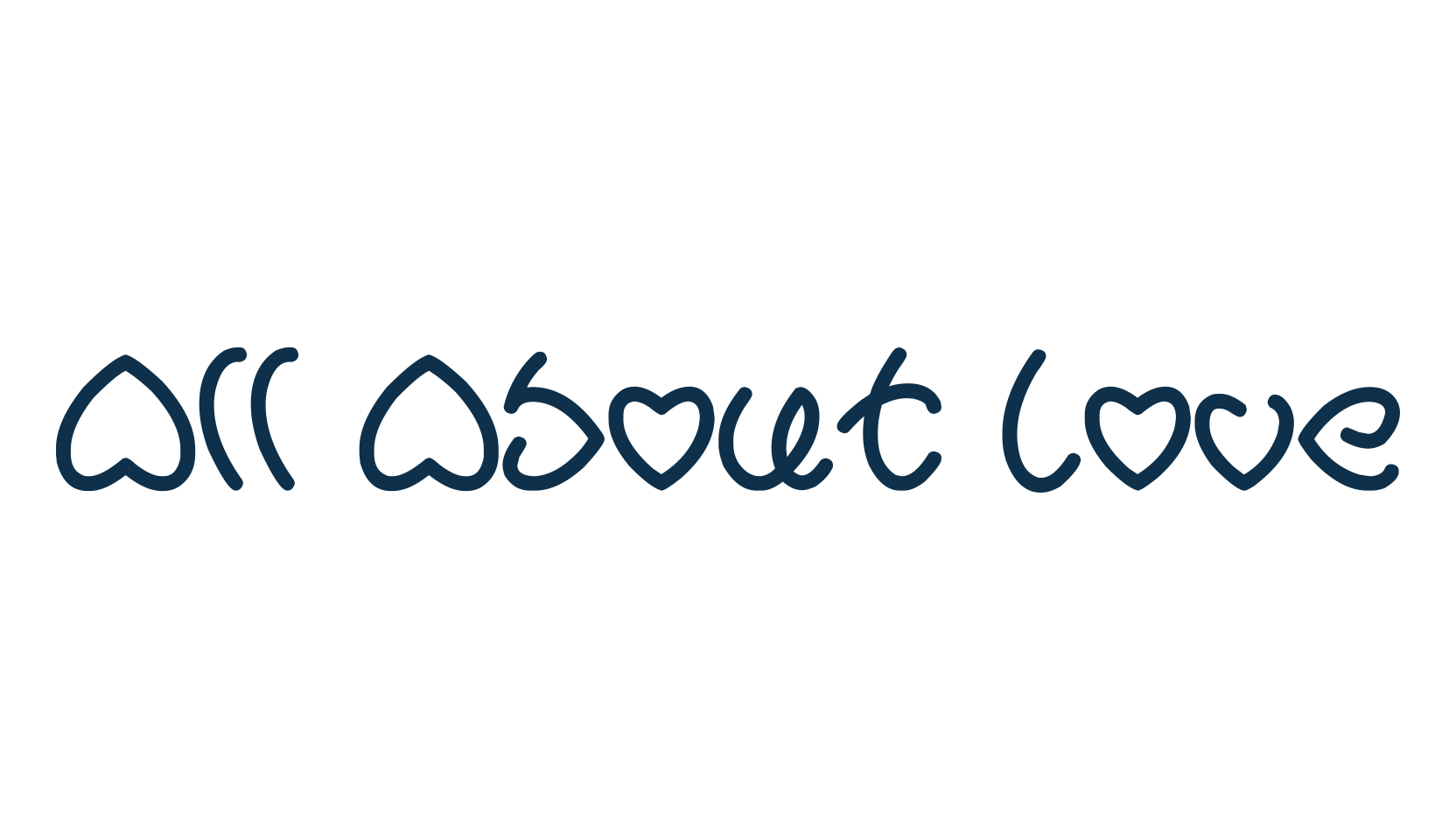 All About Love, fancy decorative font preview