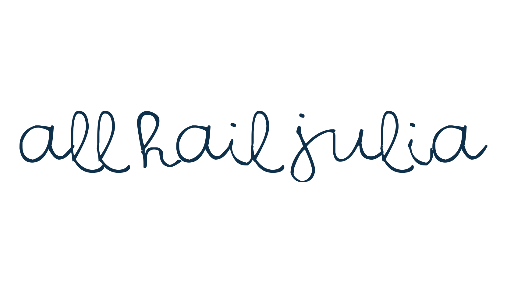 All Hail Julia, script handwritten fancy decorative calligraphy font preview