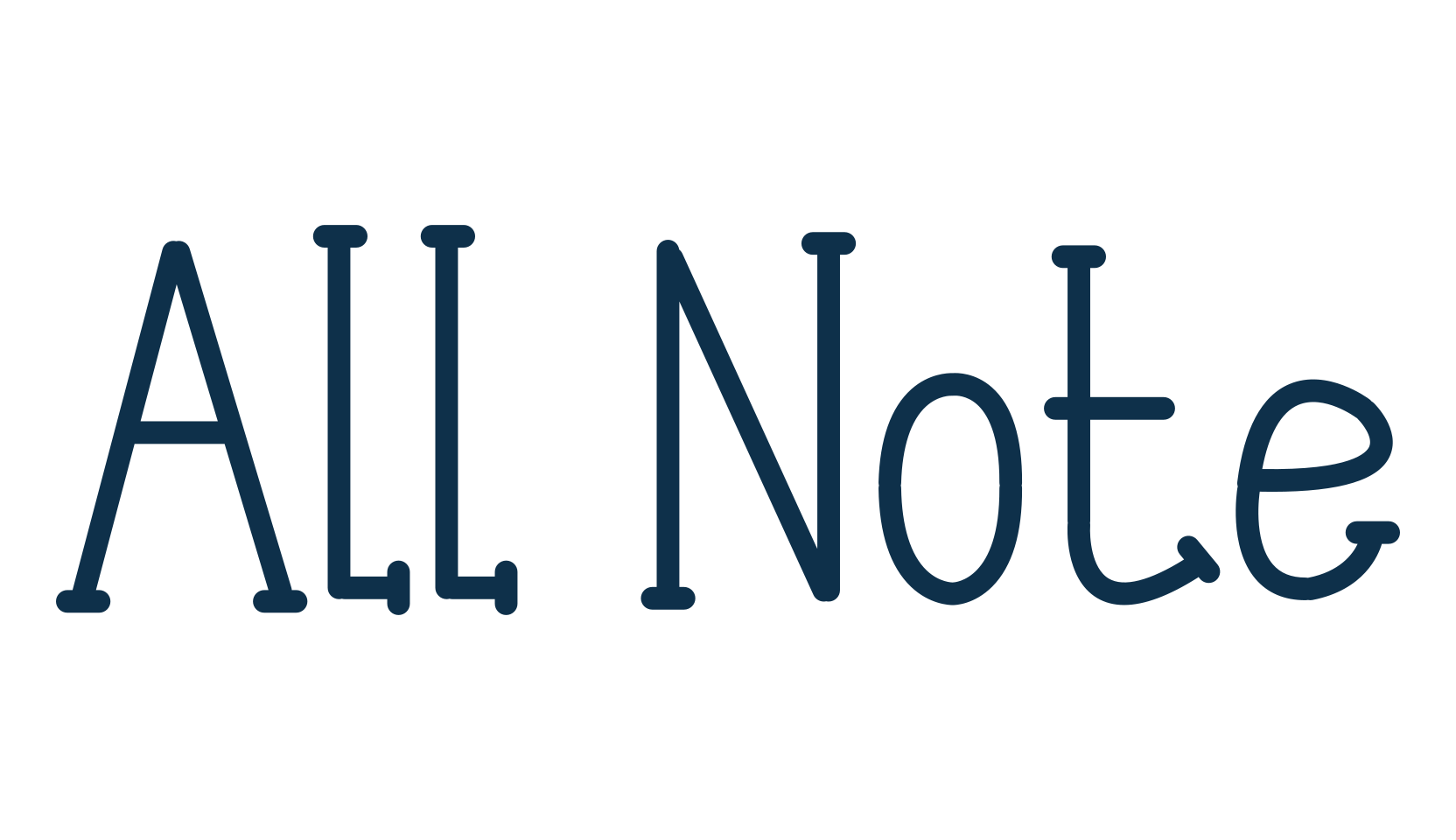 All Note, various font preview