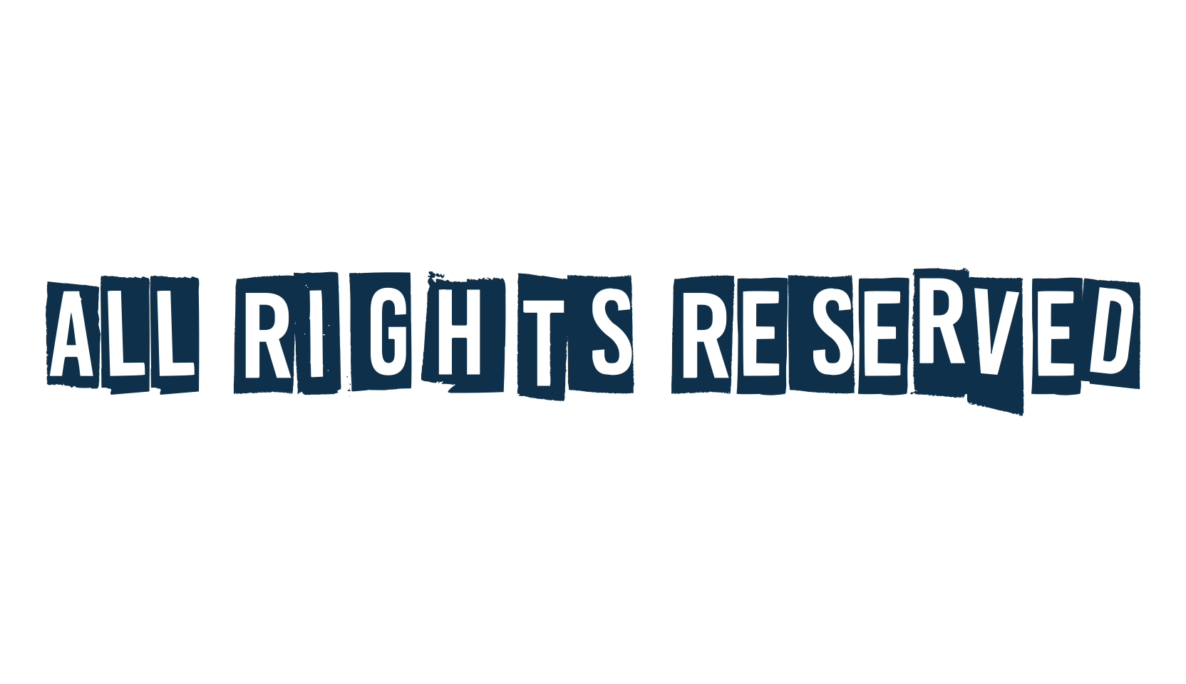 All Rights Reserved, fancy distorted decorative font preview