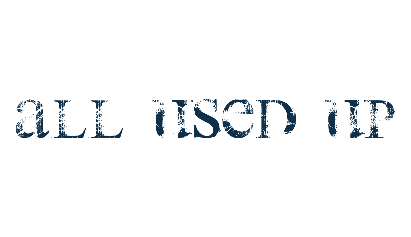 All Used Up, eroded font preview