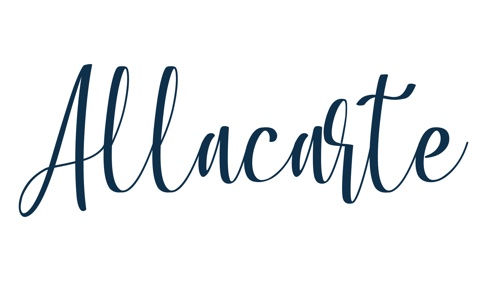 Allacarte, calligraphy font preview