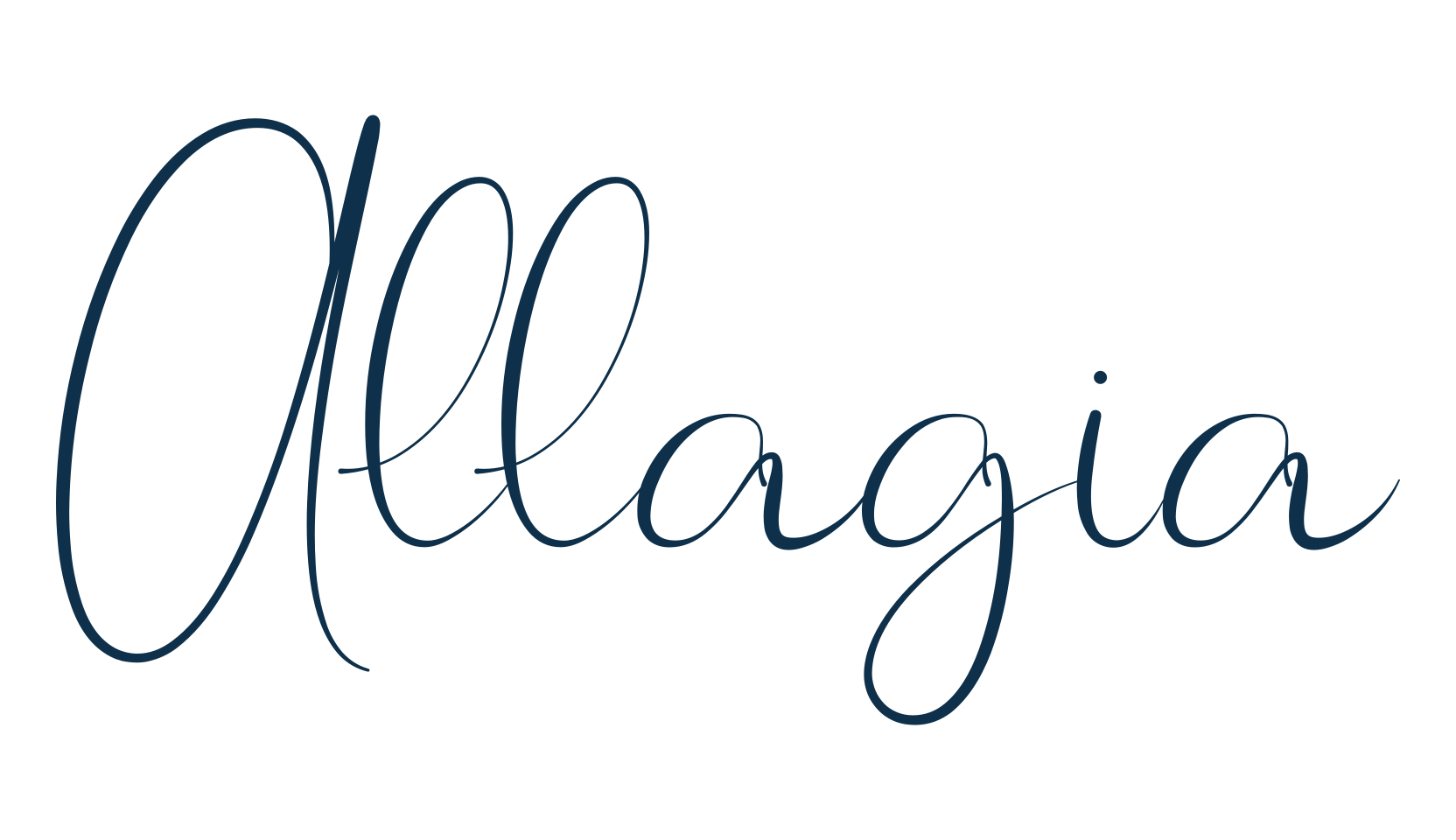 Allagia, handwriting font preview
