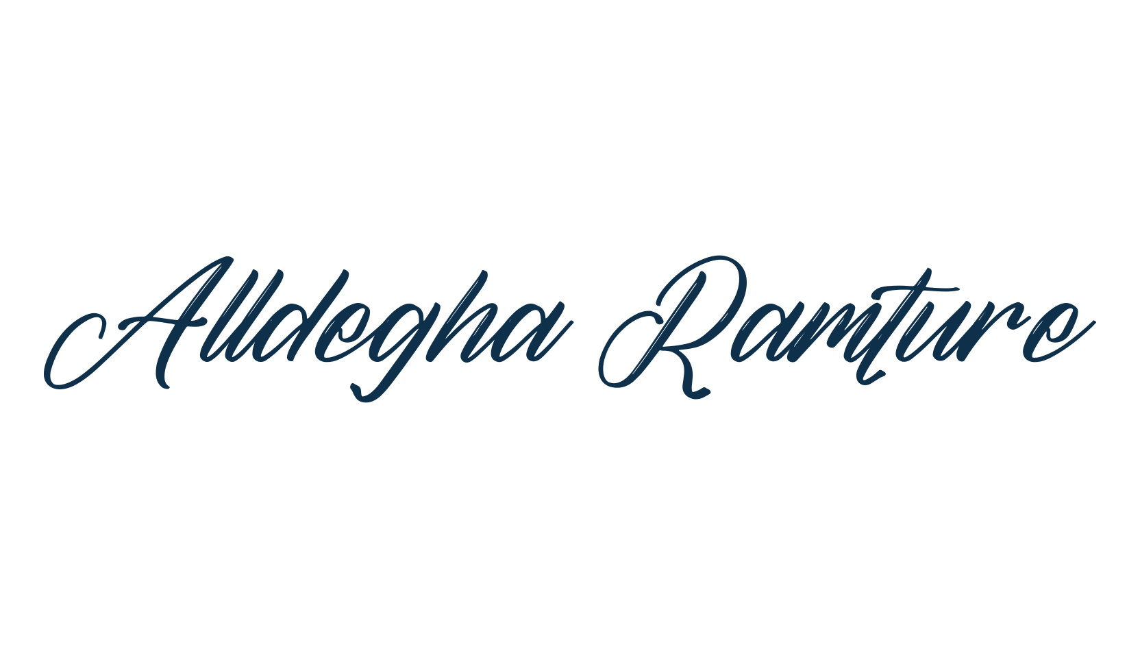 Alldegha Ramture, script handwritten fancy decorative calligraphy font preview