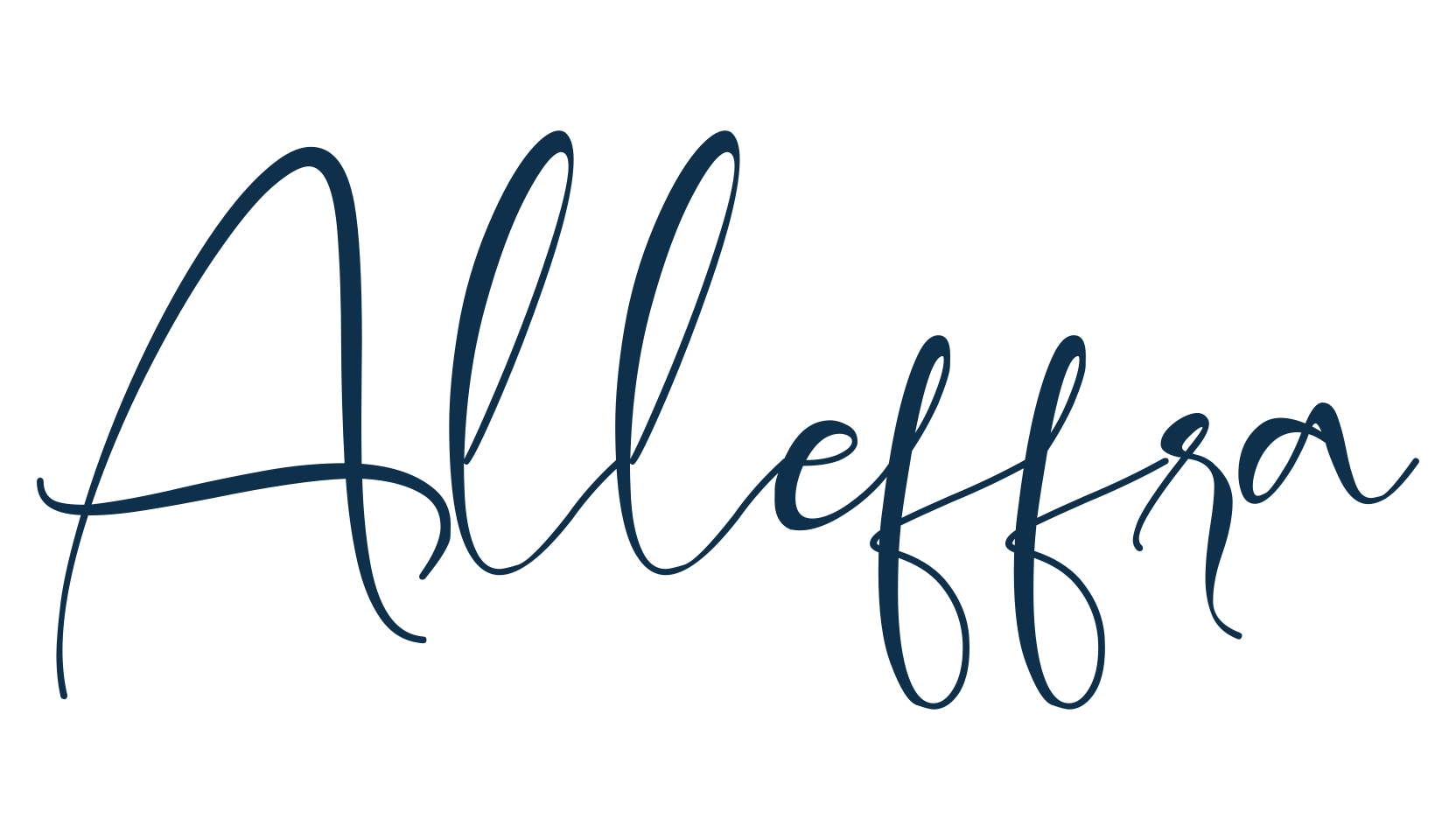 Alleffra, script calligraphy fancy decorative font preview