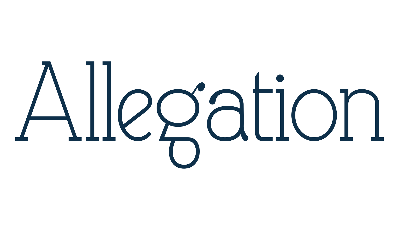 Allegation, serif font preview