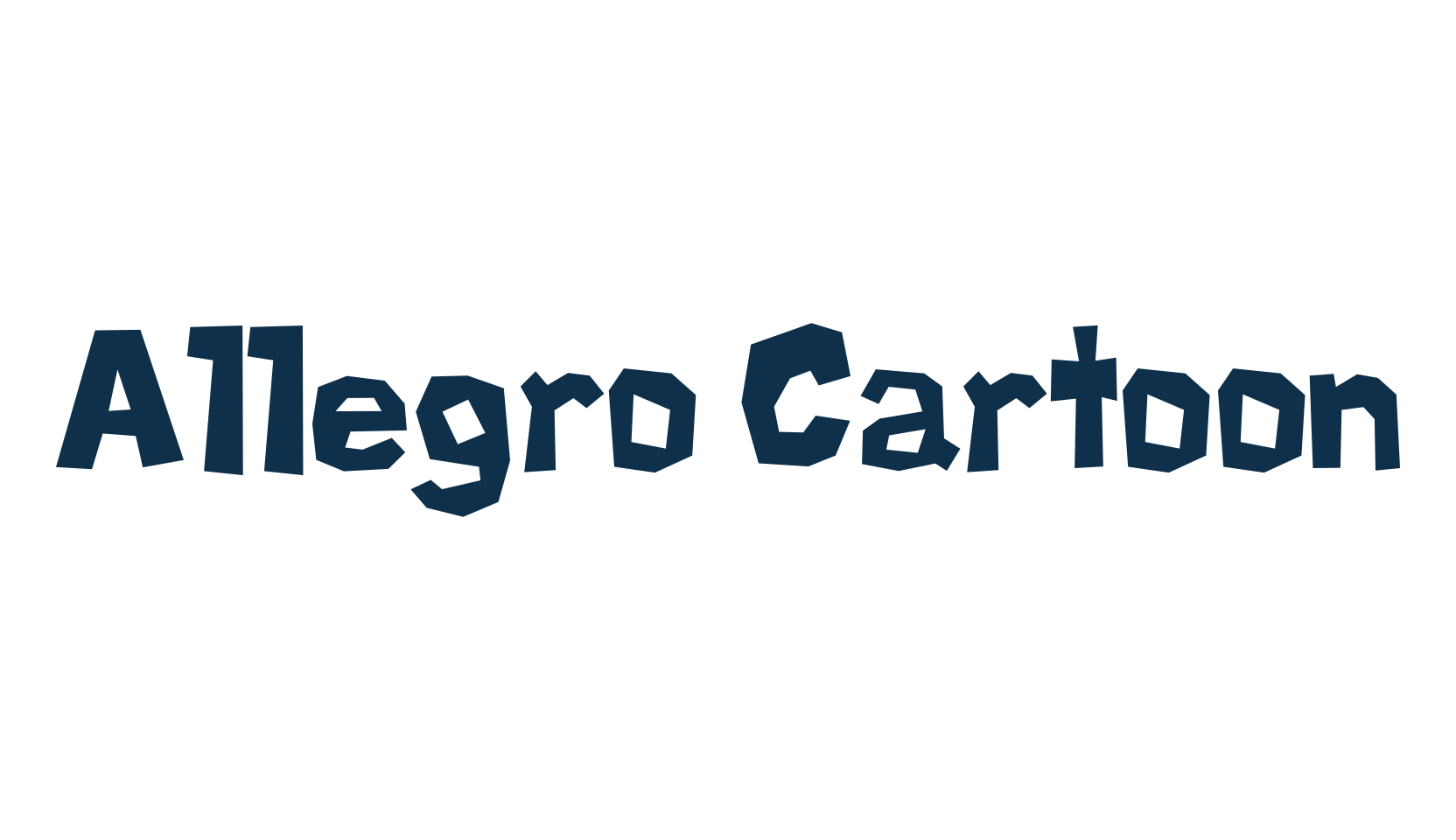 Allegro Cartoon, fancy cartoon decorative font preview