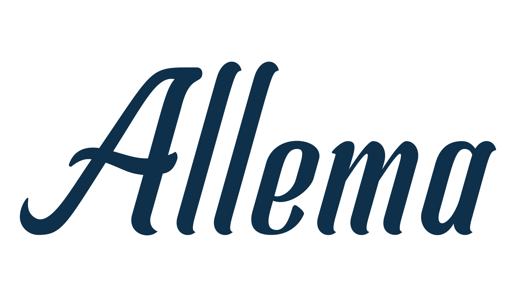 Allema, fancy various decorative script calligraphy font preview