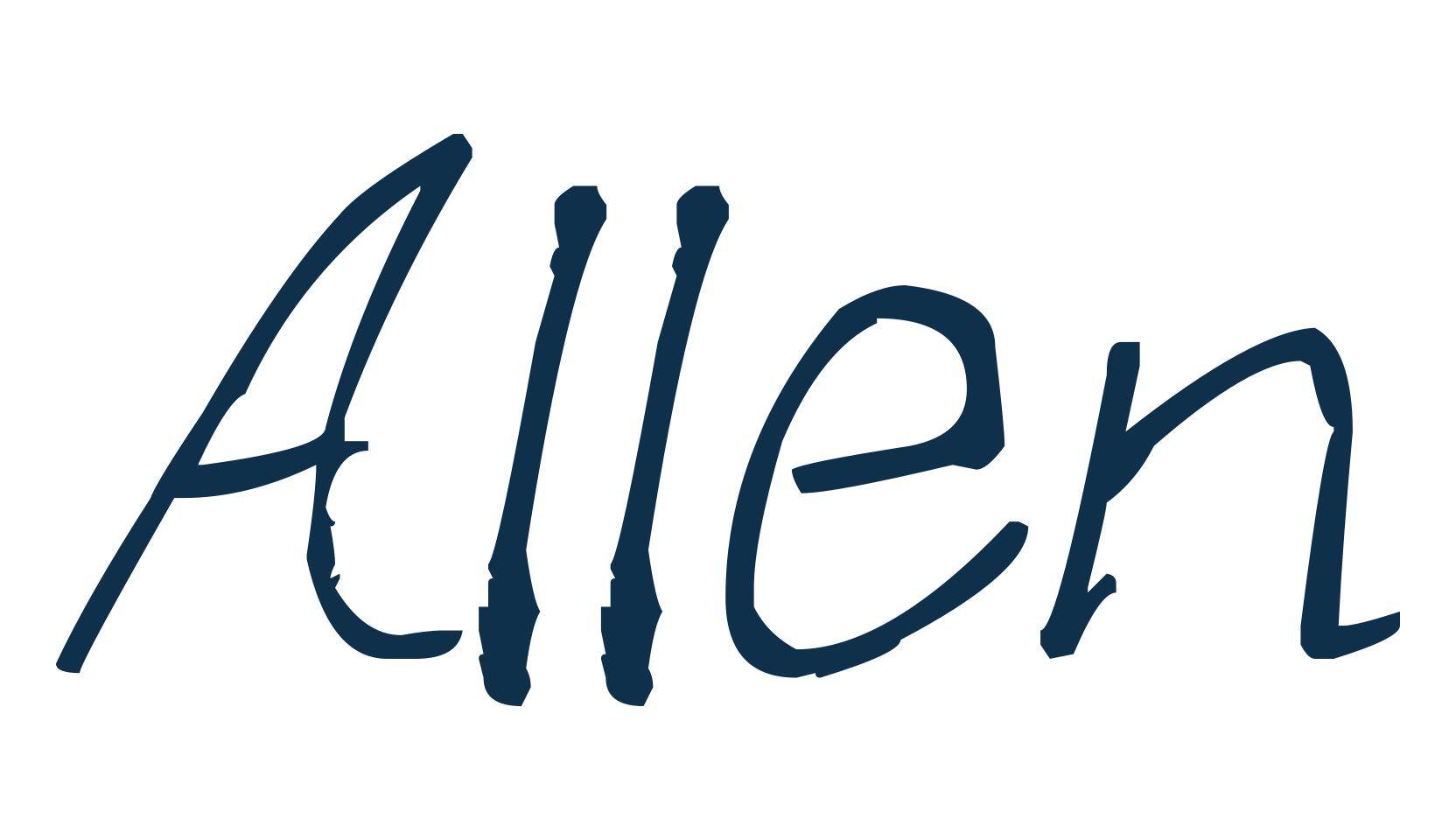 Allen, handwriting font preview