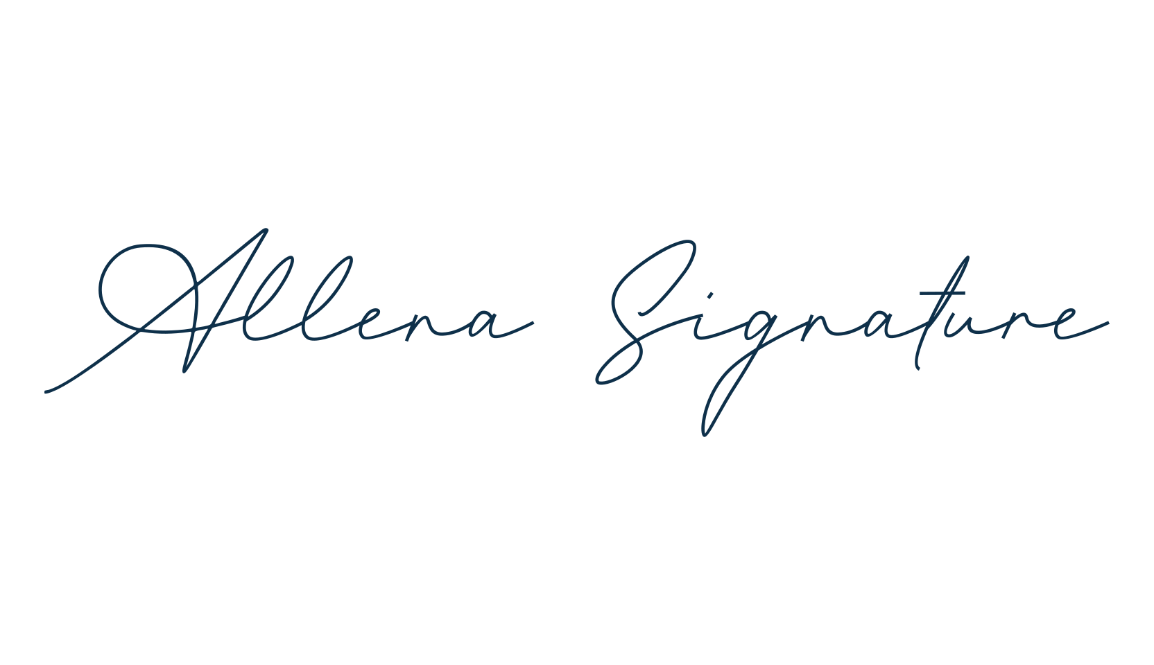 Allena Signature, handwriting font preview
