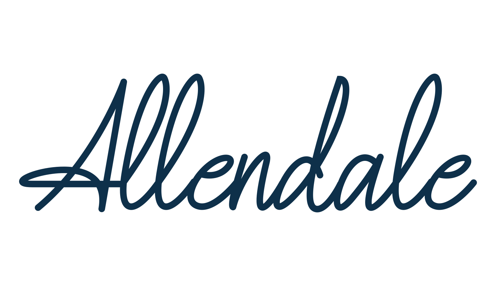 Allendale, handwriting font preview