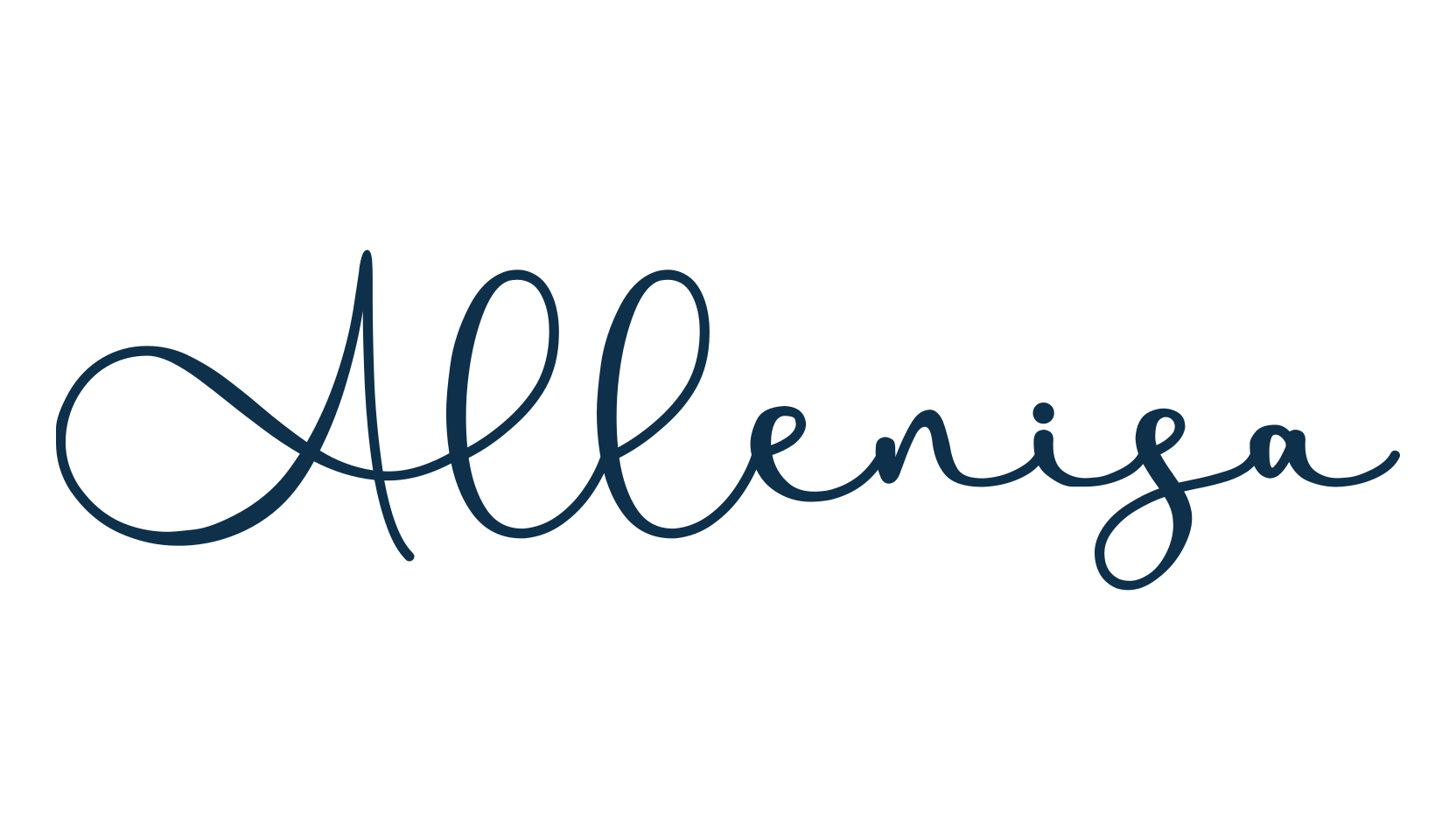 Allenisa, script handwritten fancy decorative calligraphy font preview