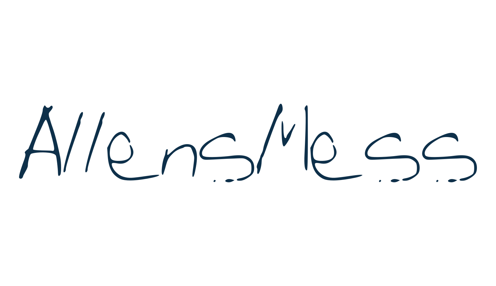 AllensMess, script handwritten fancy decorative calligraphy font preview