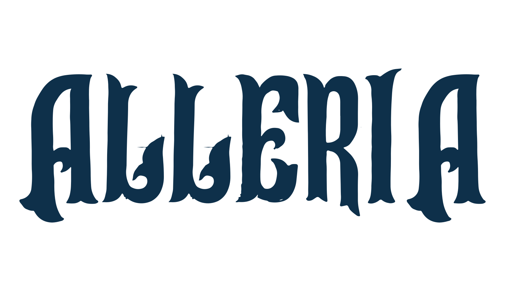 Alleria, fancy retro decorative font preview