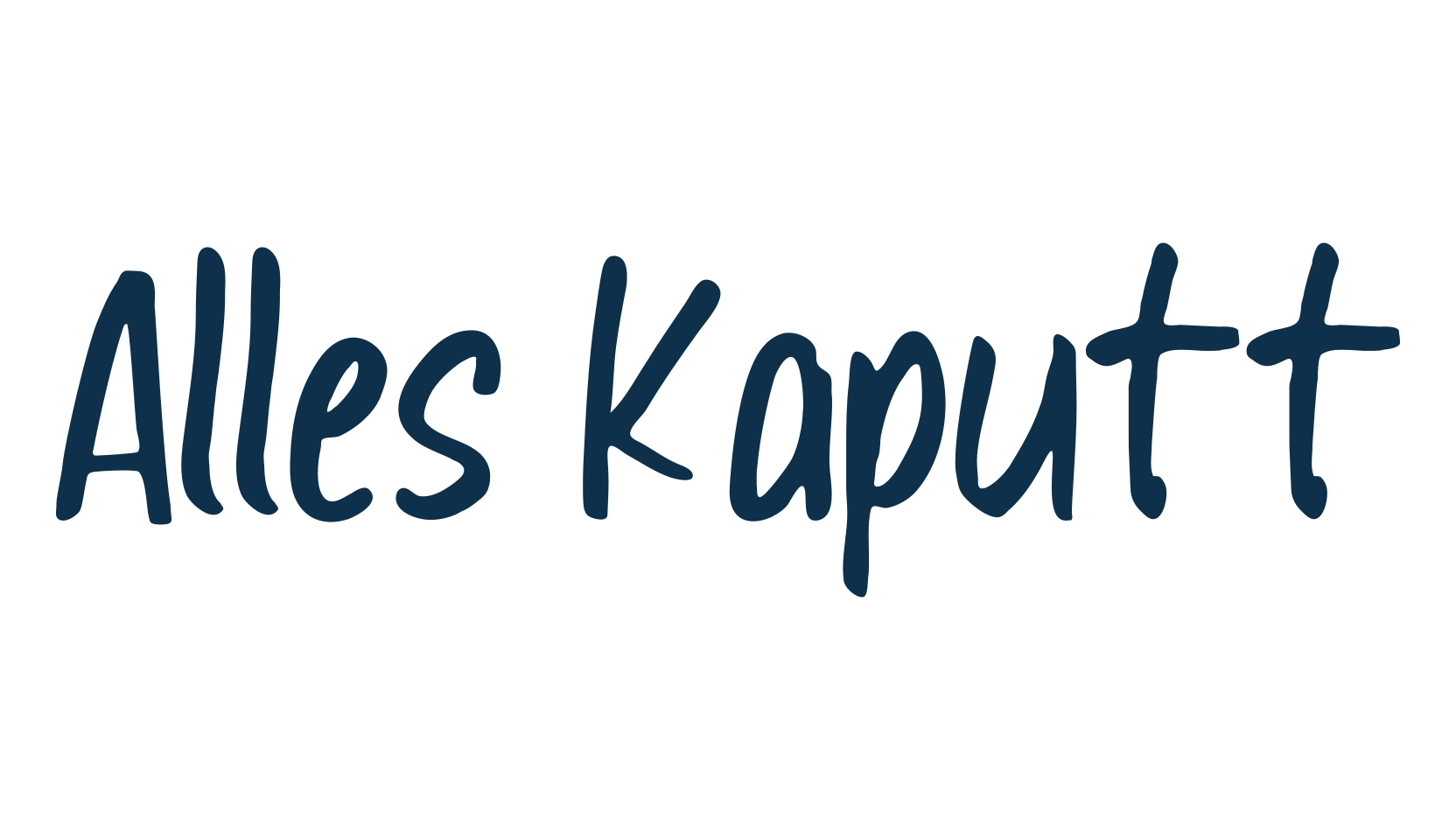 Alles Kaputt, script handwritten fancy decorative calligraphy font preview