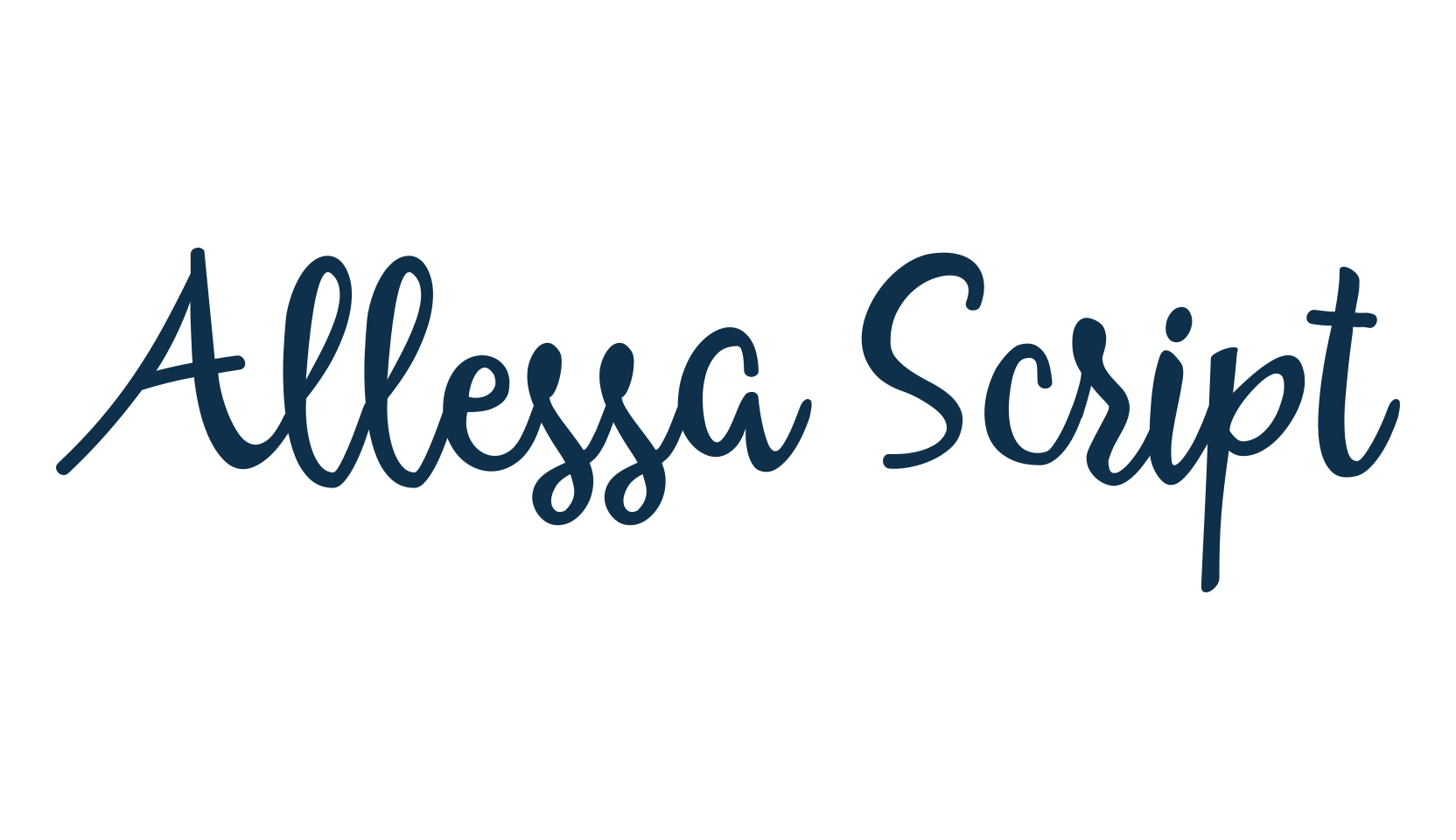 Allessa Script, script handwritten fancy decorative calligraphy font preview