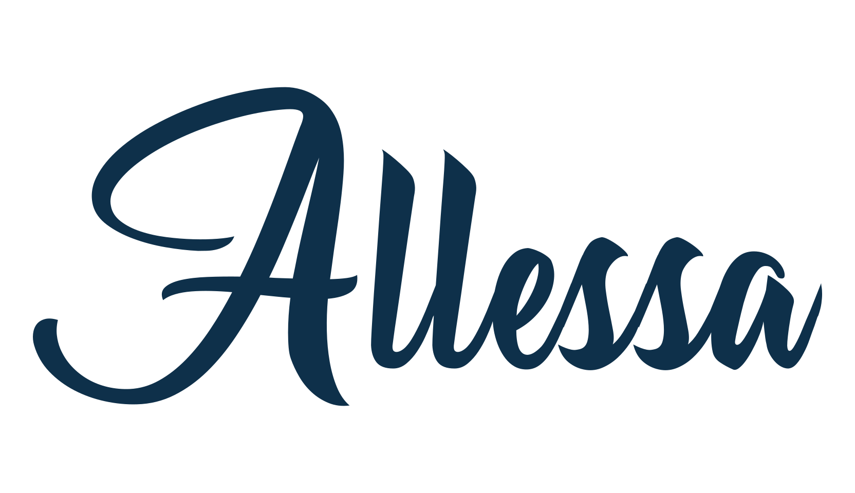 Allessa, script brush fancy decorative calligraphy font preview