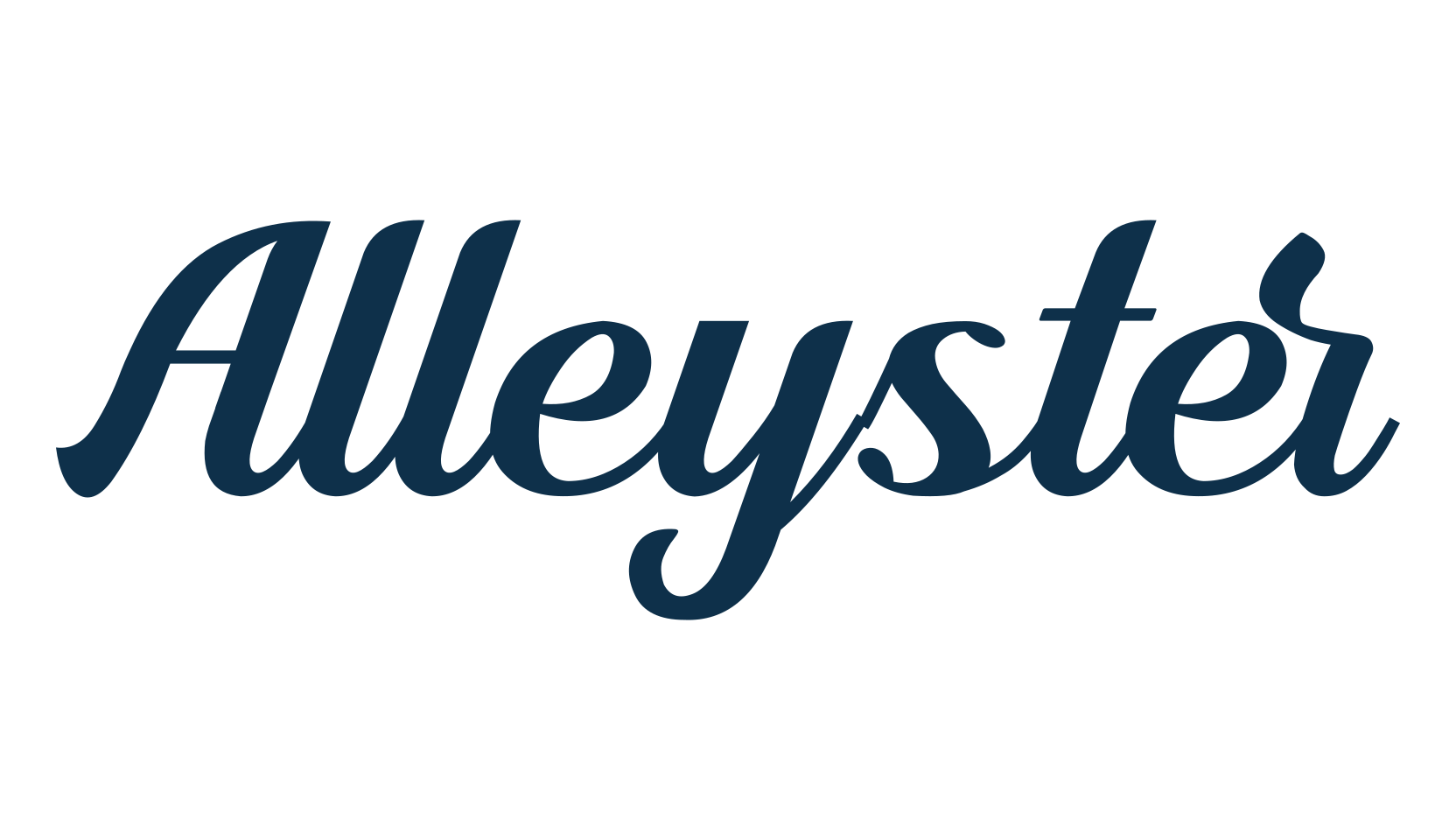 Alleyster, calligraphy font preview
