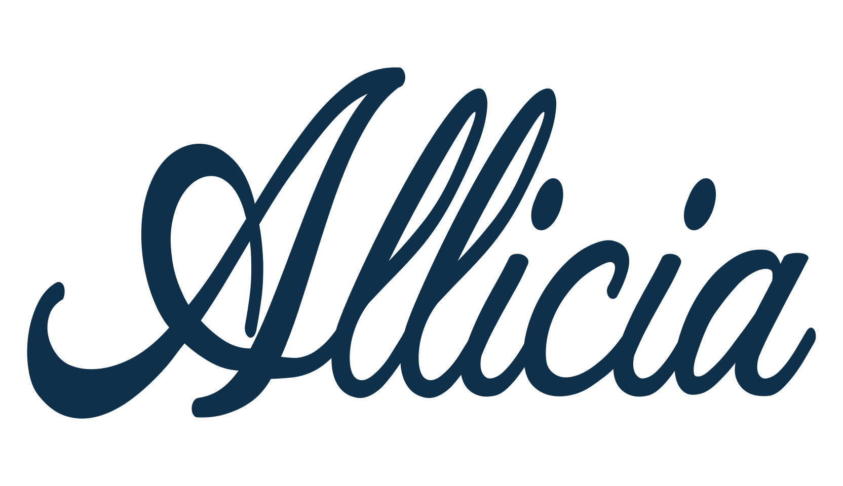 Allicia, script calligraphy fancy decorative font preview