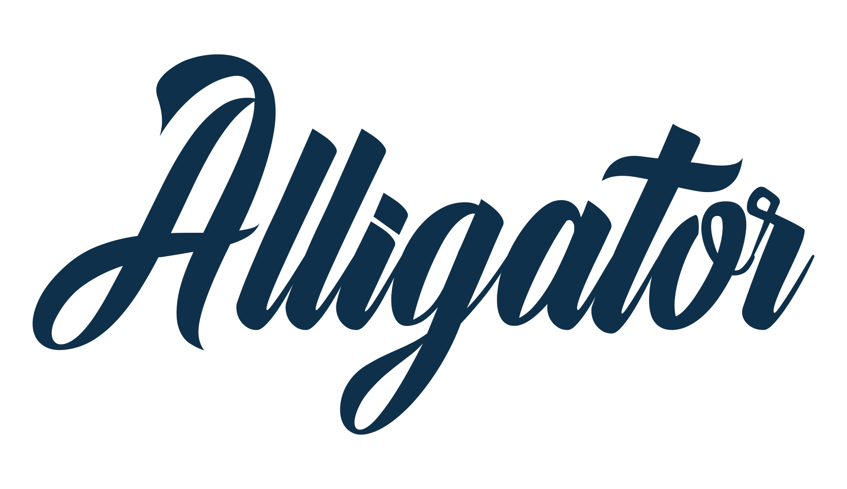 Alligator, fancy decorative font preview