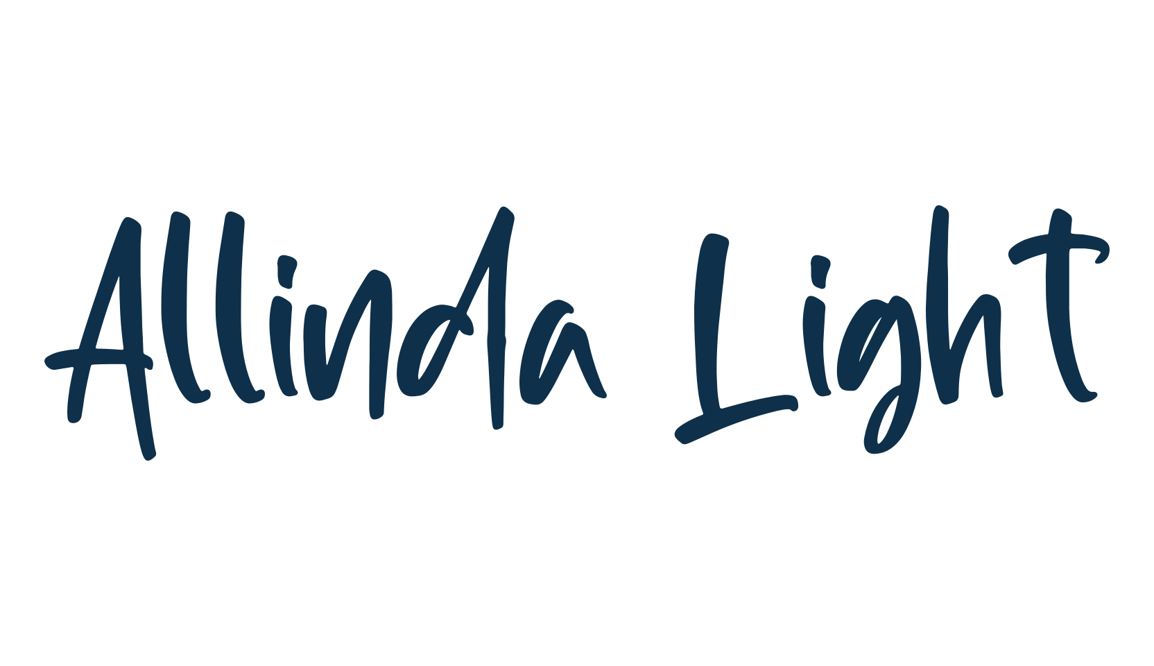 Allinda Light, script handwritten fancy decorative calligraphy font preview