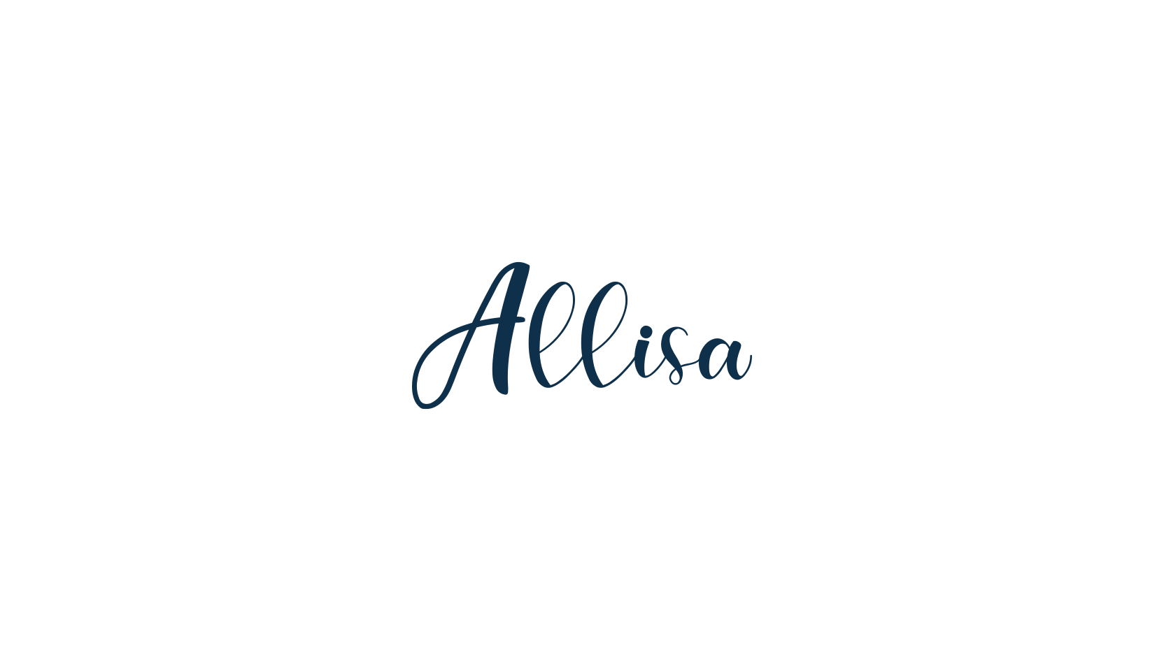 Allisa, fancy decorative font preview