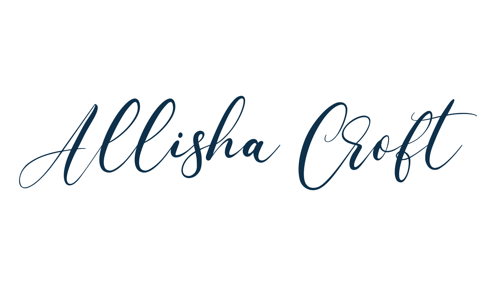 Allisha Croft, handwriting font preview