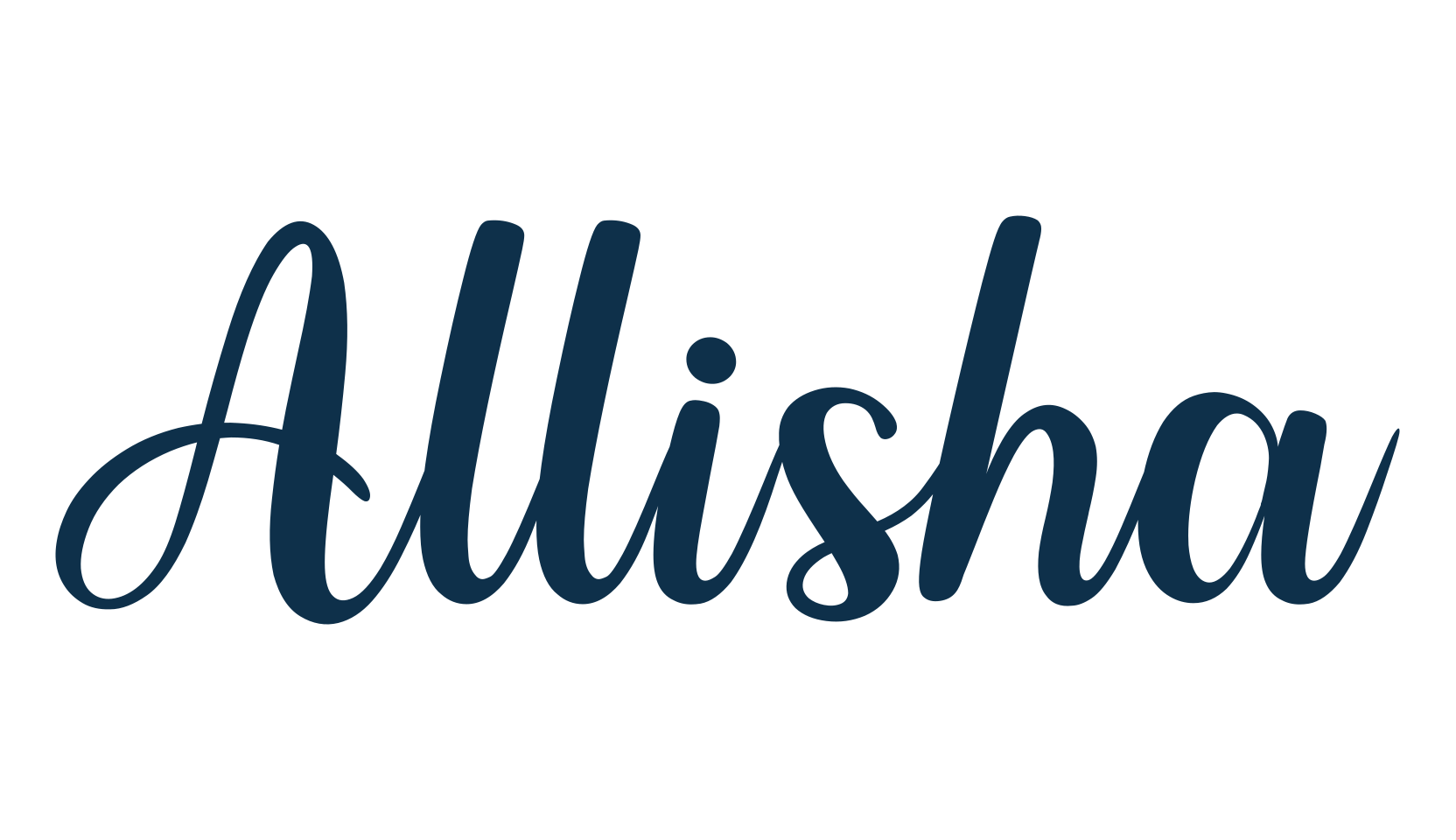 Allisha, calligraphy font preview