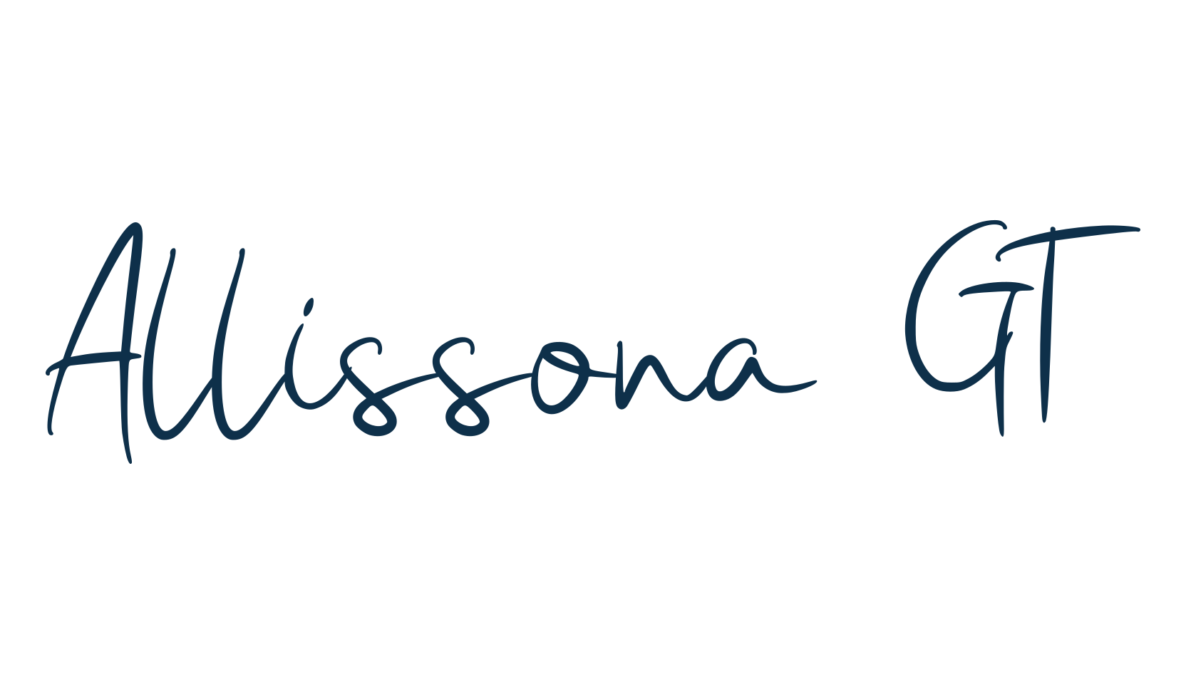 Allissona GT, handwriting font preview