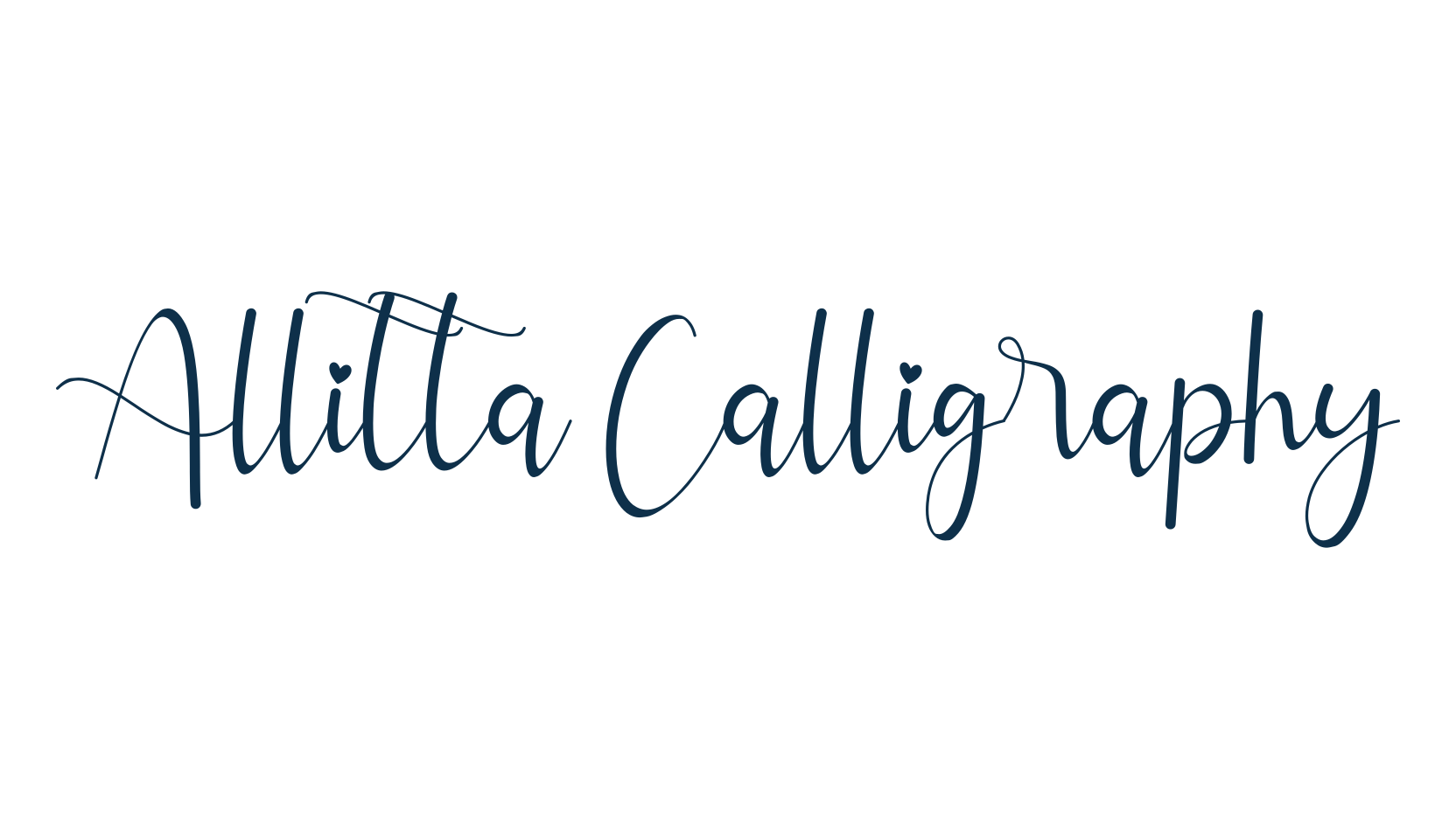 Allitta Calligraphy, calligraphy font preview