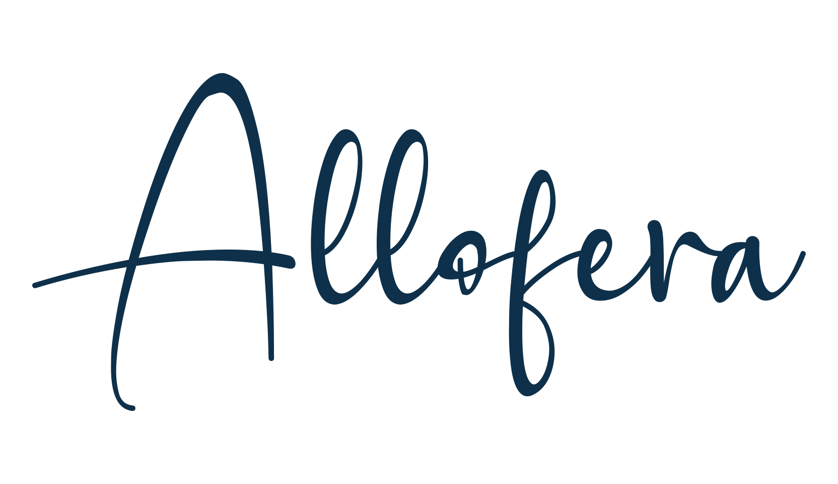 Allofera, script handwritten fancy decorative calligraphy font preview