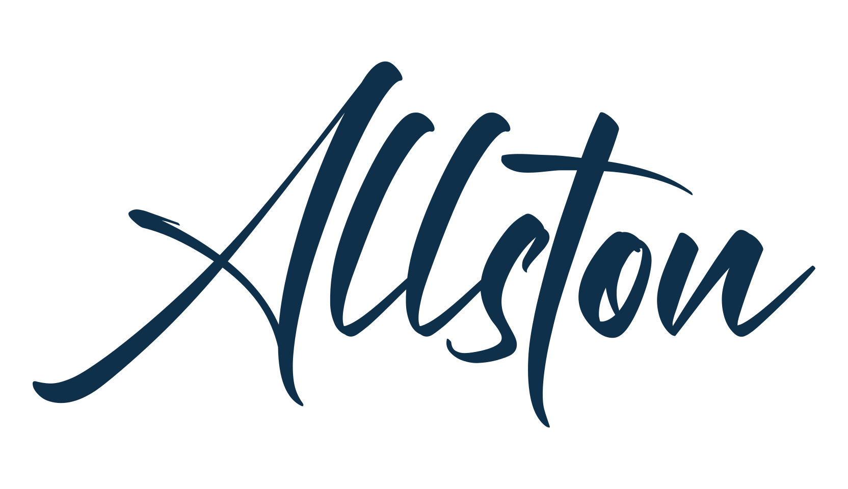 Allston, script handwritten fancy decorative calligraphy font preview