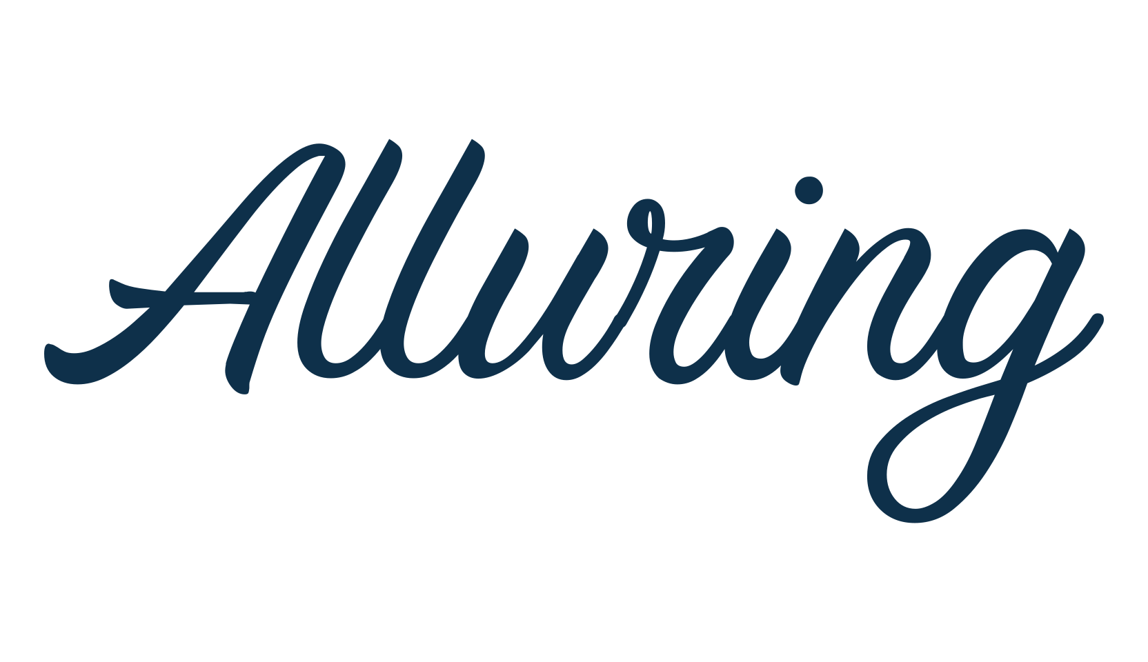 Alluring, calligraphy font preview