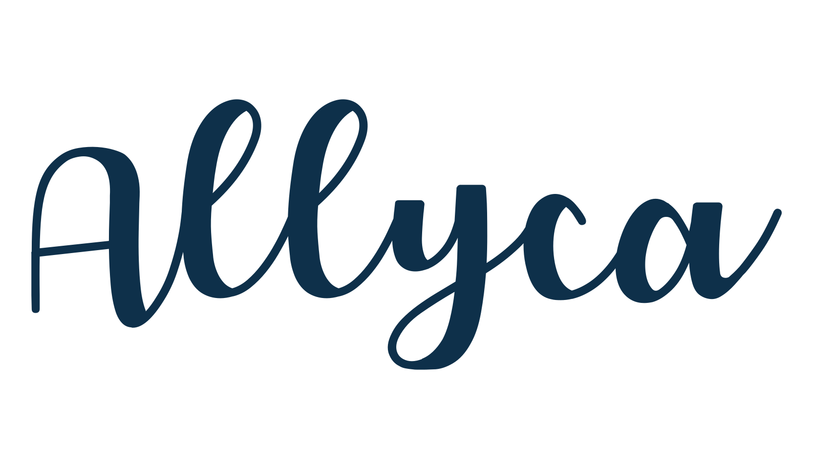 Allyca, calligraphy font preview