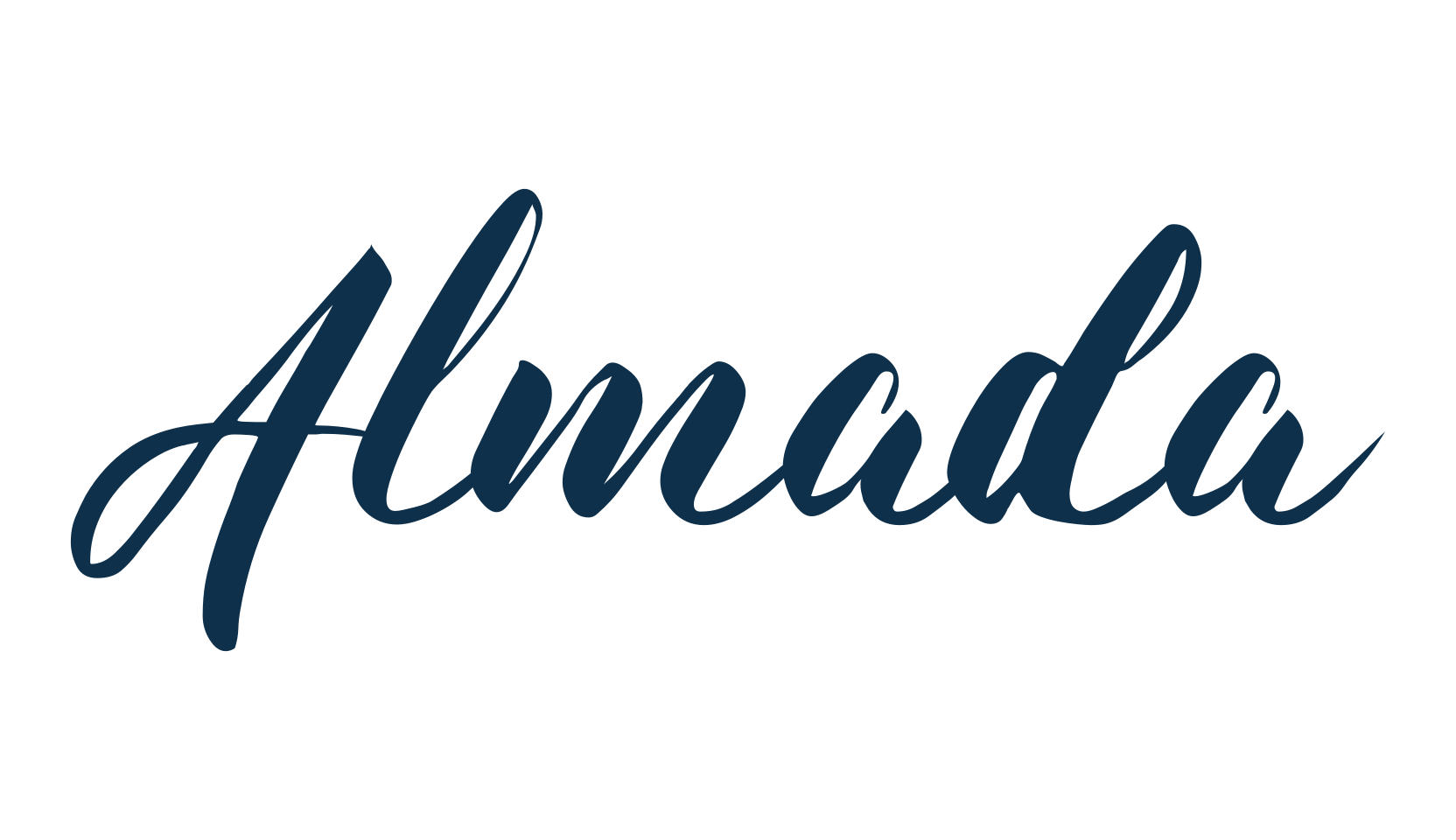 Almada, script calligraphy fancy decorative font preview
