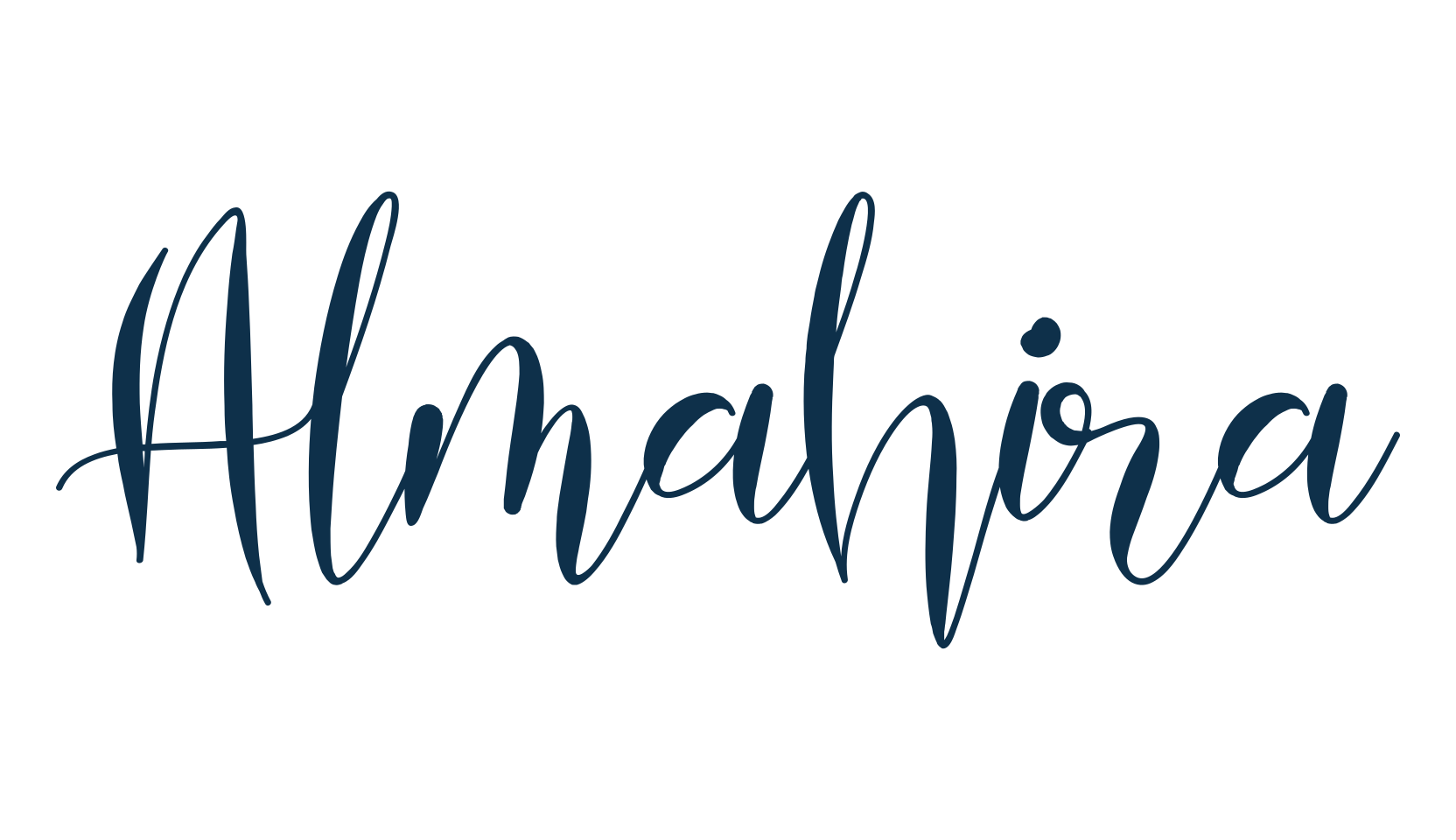 Almahira, script calligraphy fancy decorative font preview