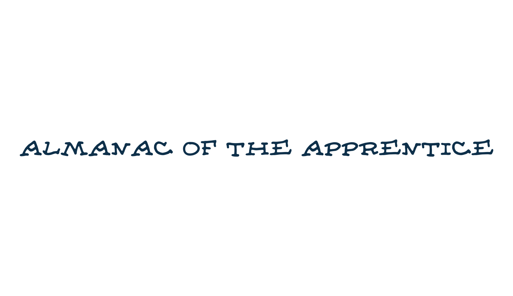Almanac of the Apprentice, fancy cartoon decorative font preview