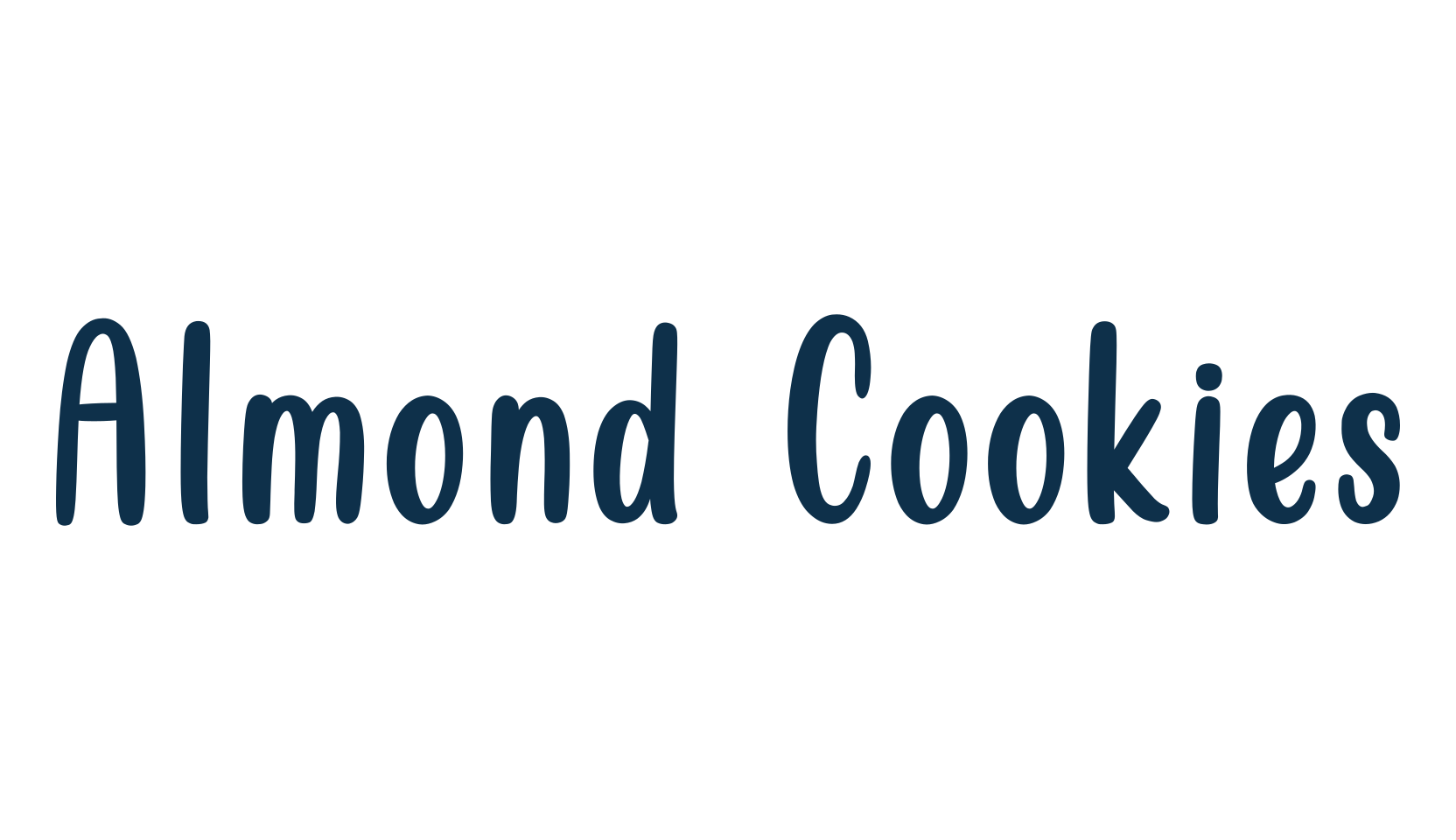 Almond Cookies, cartoon font preview