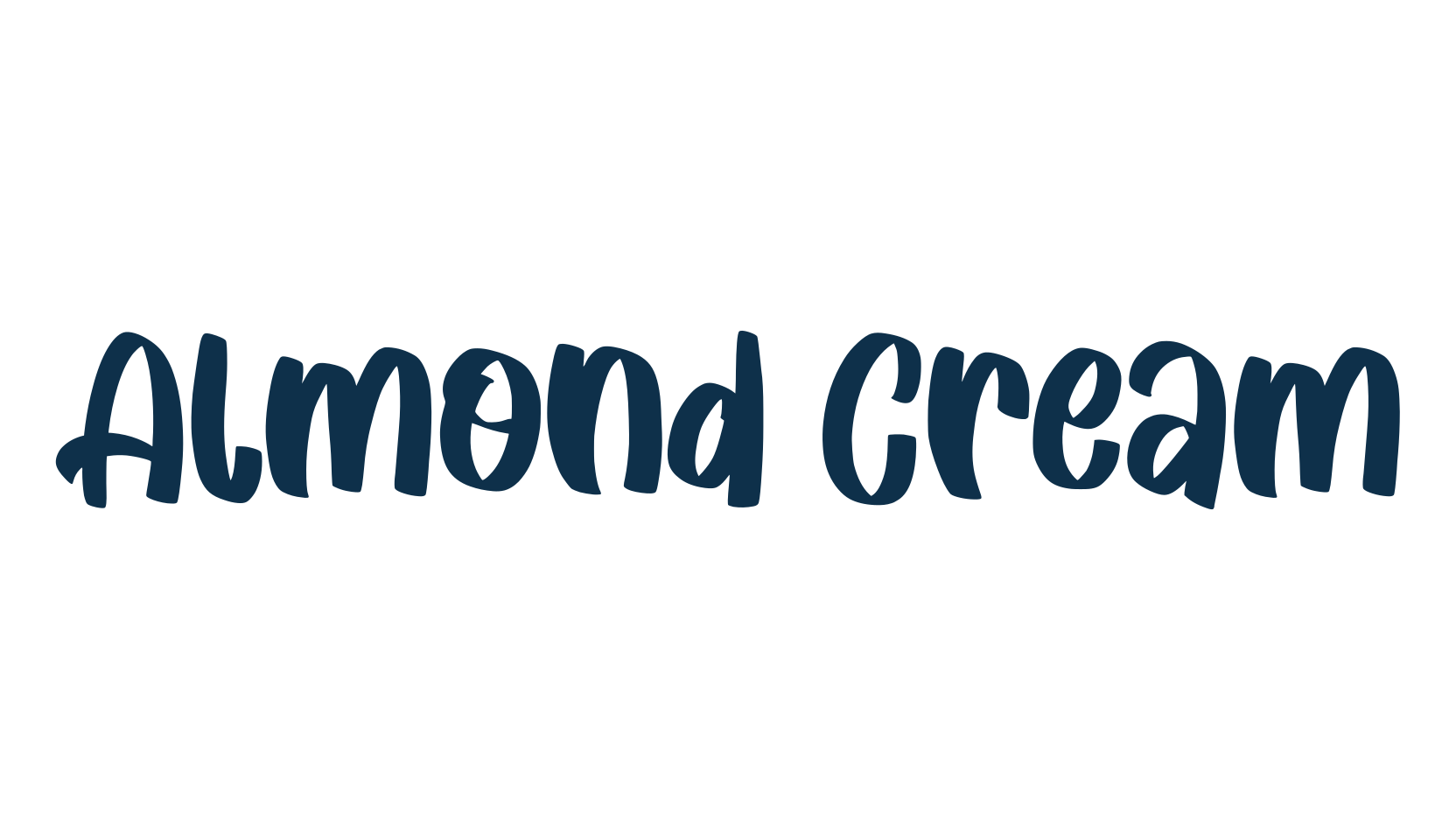 Almond Cream, fancy decorative font preview