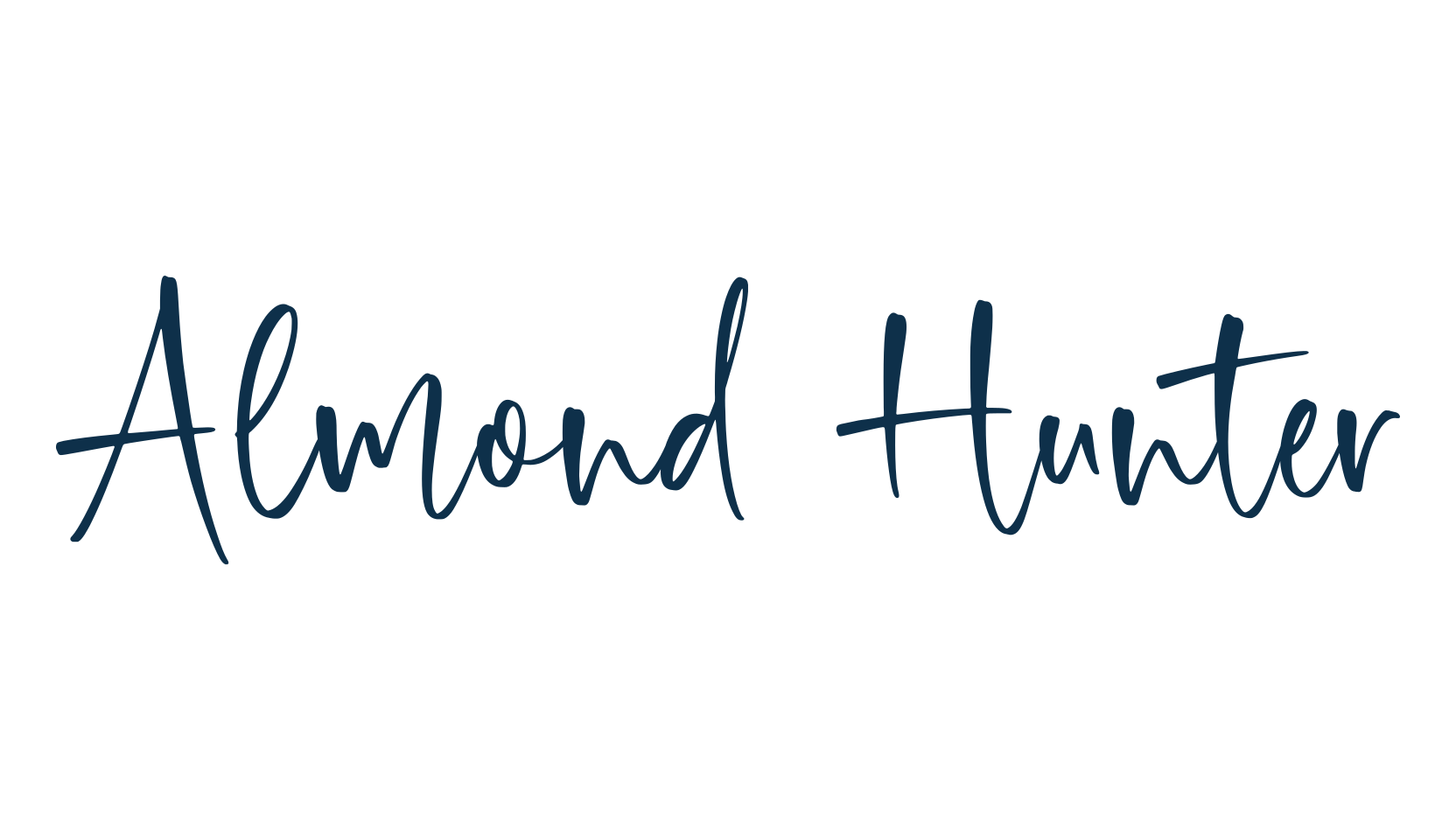 Almond Hunter, handwriting font preview